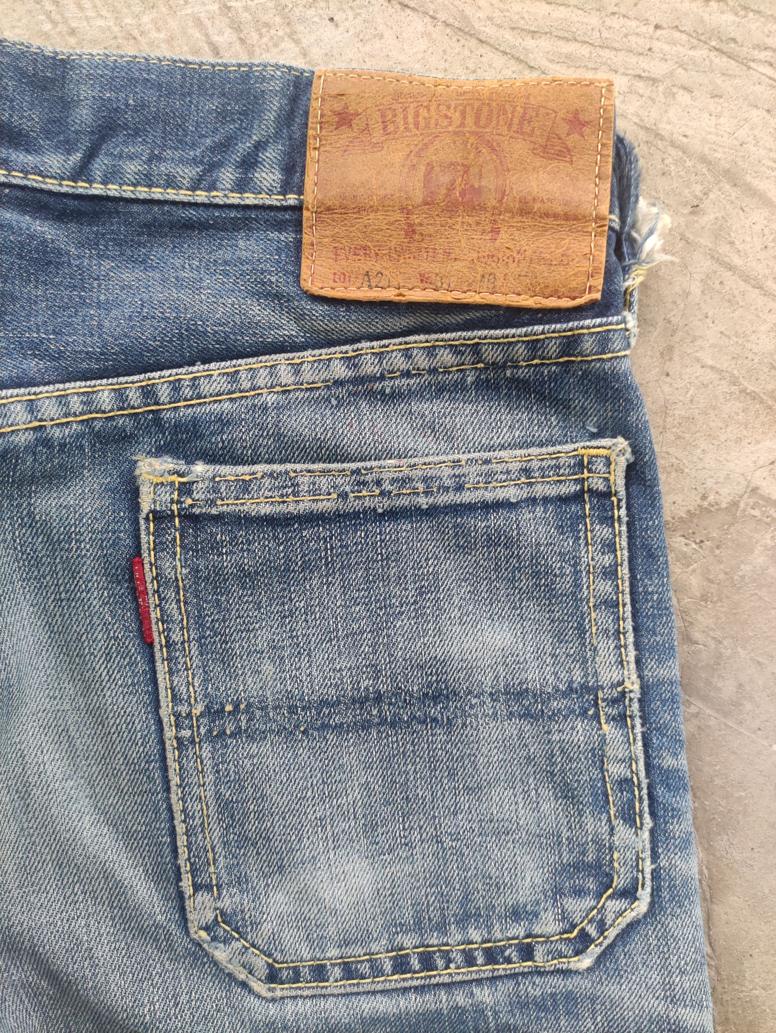 Japanese Brand Vintage Bigstone Flare Button Denim Distressed Faded Denim Size US 31 - 9 Thumbnail