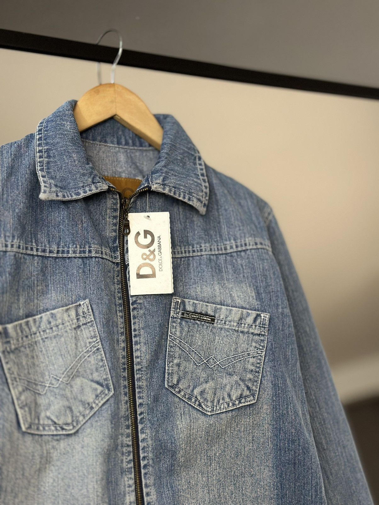 Dolce & Gabbana Vintage Dolce Gabbana Denim Jacket Leather Diesel style Punk Size US S / EU 44-46 / 1 - 7 Thumbnail