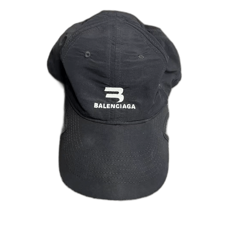 Balenciaga Black Embroidered Baseball Cap-2506