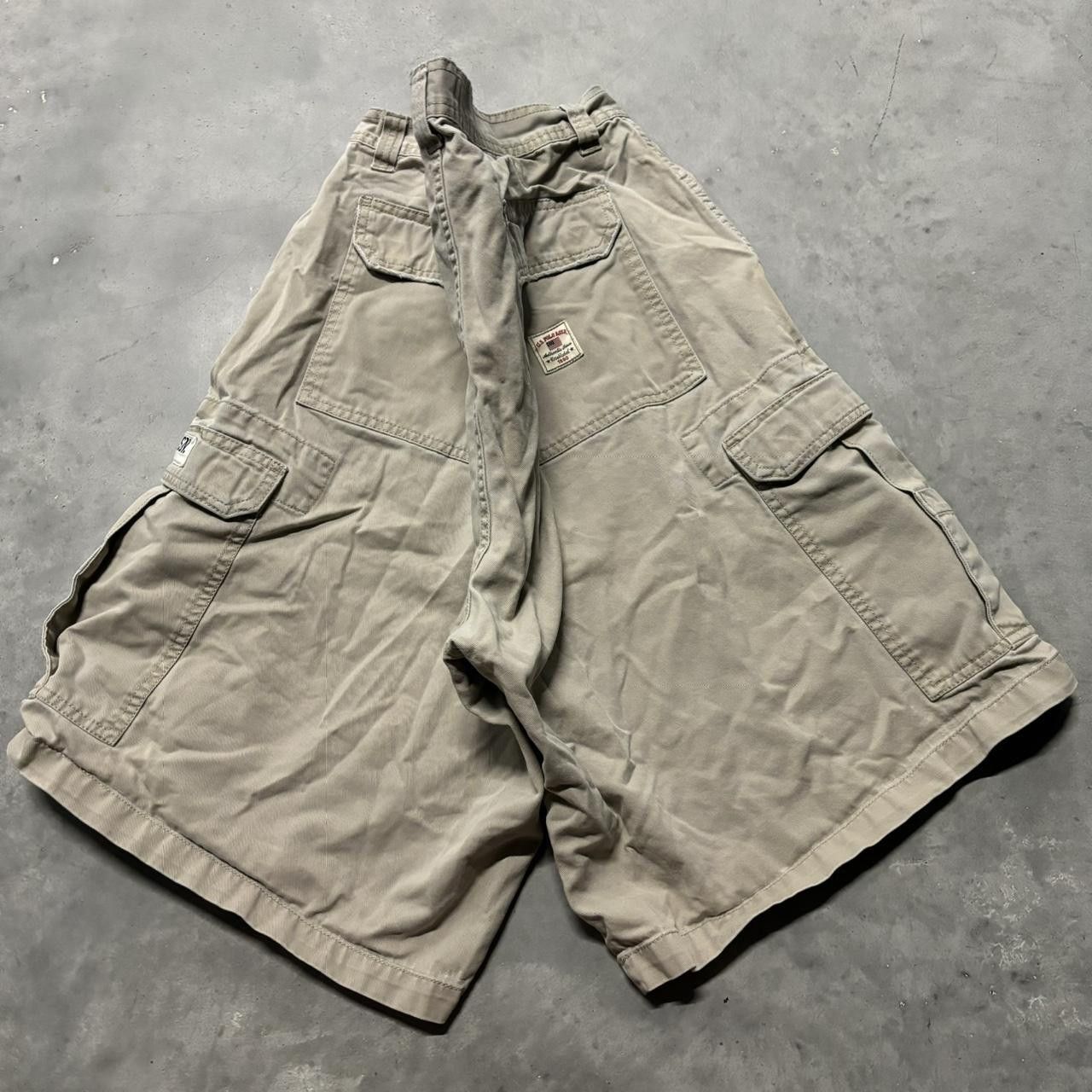 U.S. Polo Assn. × Vintage Crazy Vintage Y2K/2000s Baggy Khaki U.S. Polo Assn. Skater Style Cargo Shorts! Size US 40 / EU 56 - 6 Thumbnail