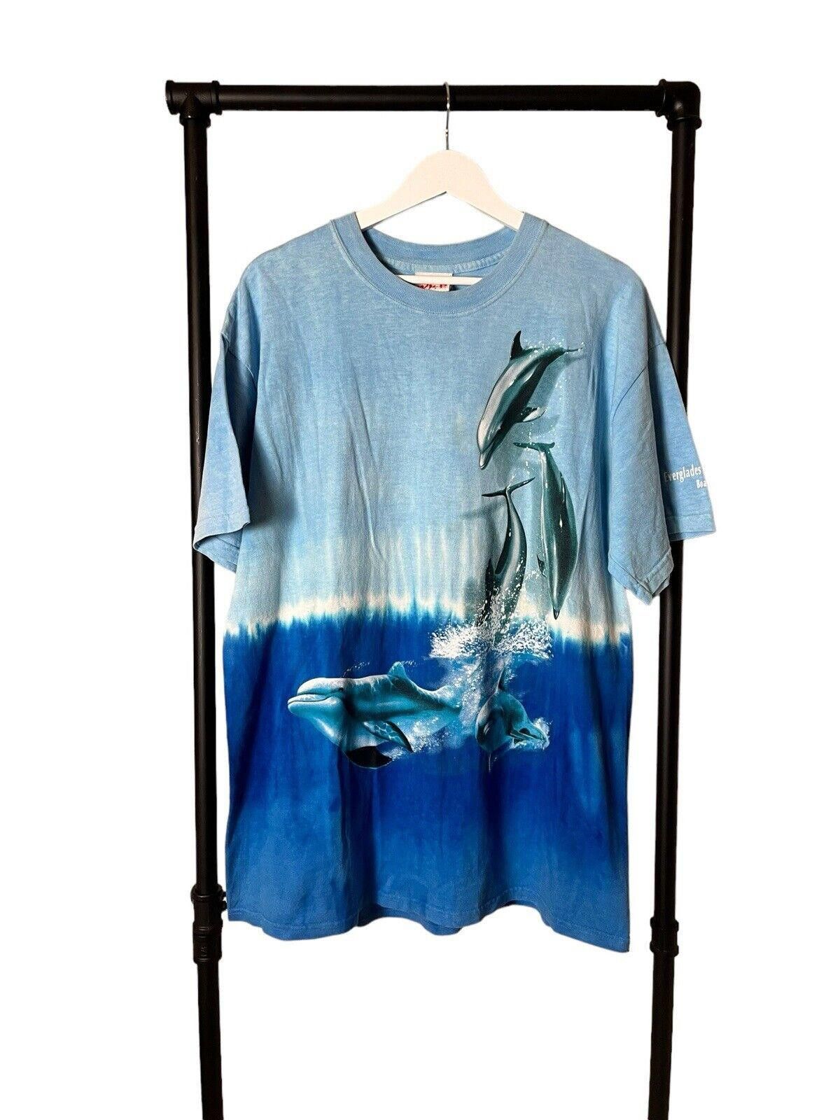 Vintage Vintage 90s Dolphin Tye Dye AOP T-shirt Large Wild Gear Size US L / EU 52-54 / 3 - 1 Thumbnail