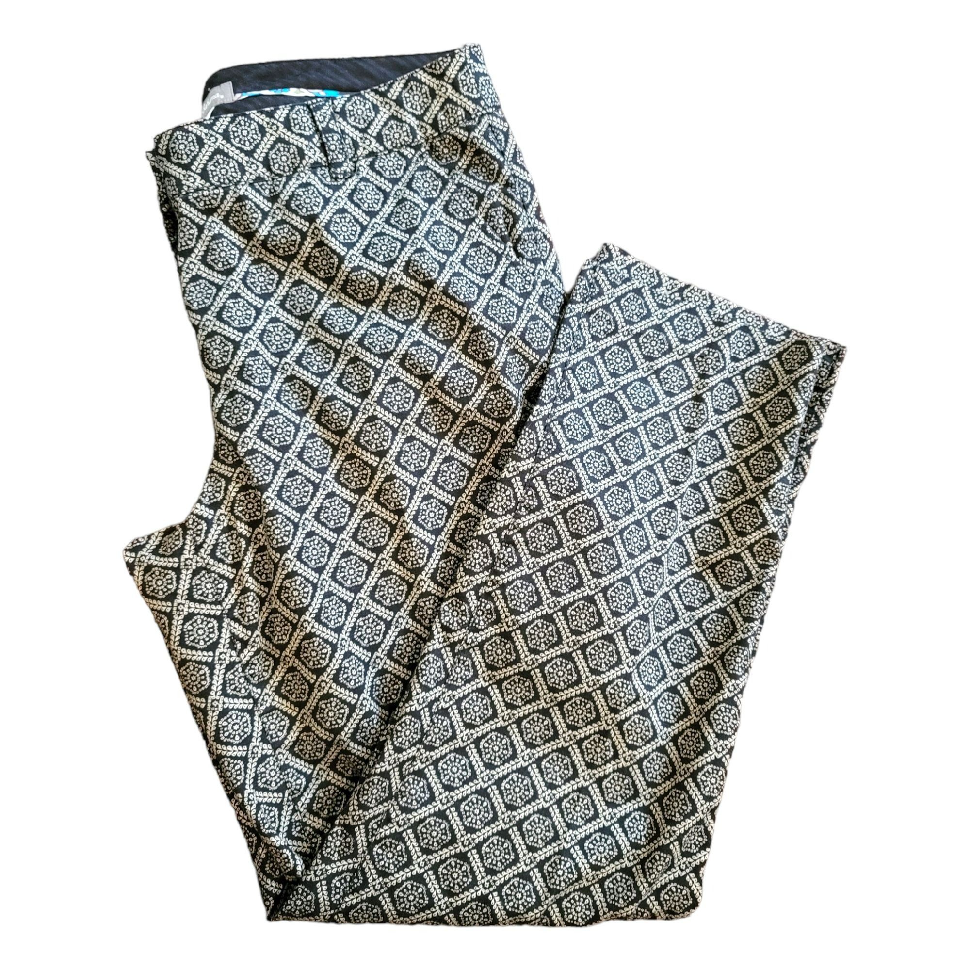 Tommy Bahama Tommy Bahamas Pants Black Tan Geometric Pattern Flat Front W Size 28" / US 6 / IT 42 - 1 Thumbnail