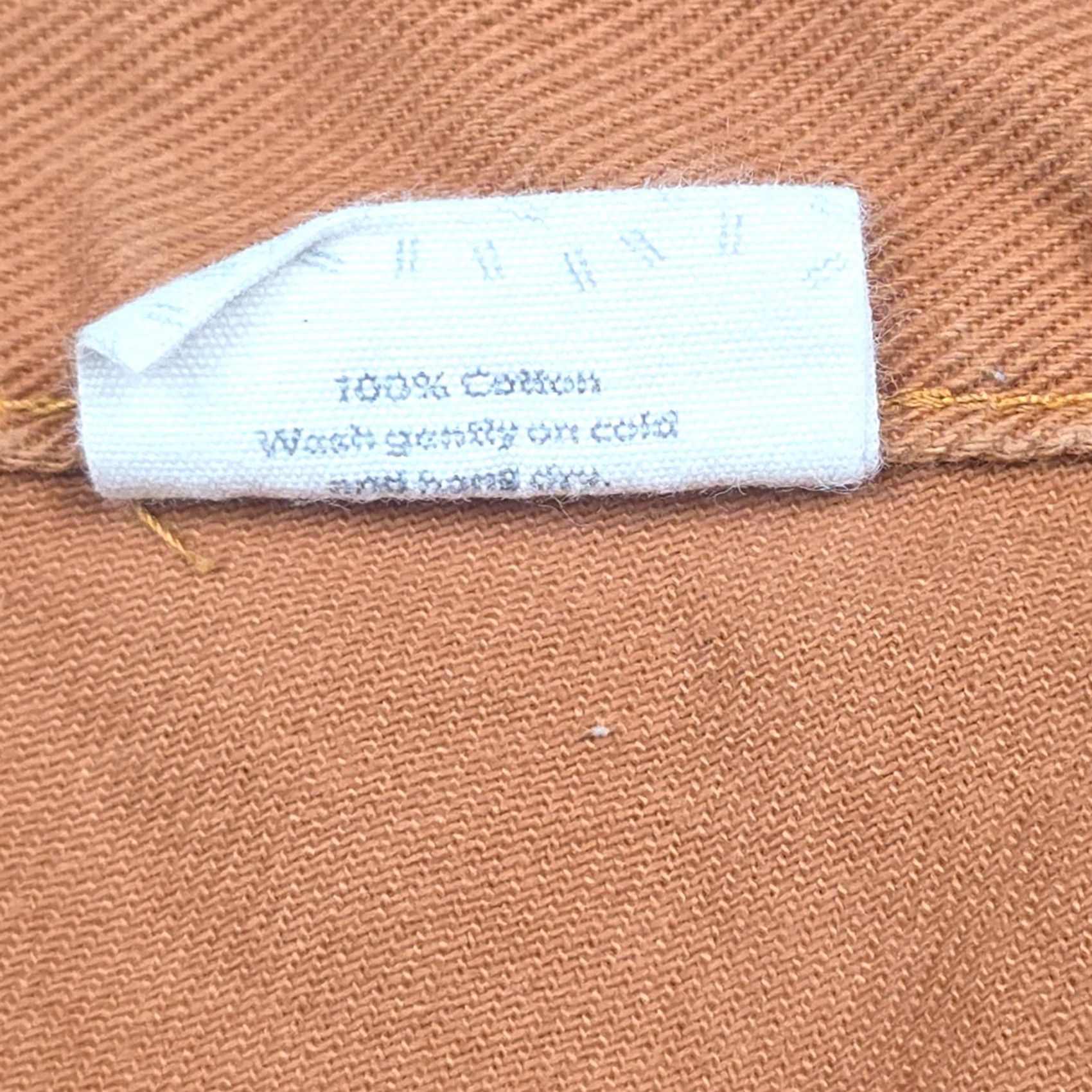 Vintage Curator SF Wide-Leg Pants Women XXS Orange 100% Cotton Twill Carpenter Pockets Inseam 27" Casual Vintage No Rise High 10.5in+ Wide-Leg Size 24" / US 00 / IT 34 - 7 Thumbnail
