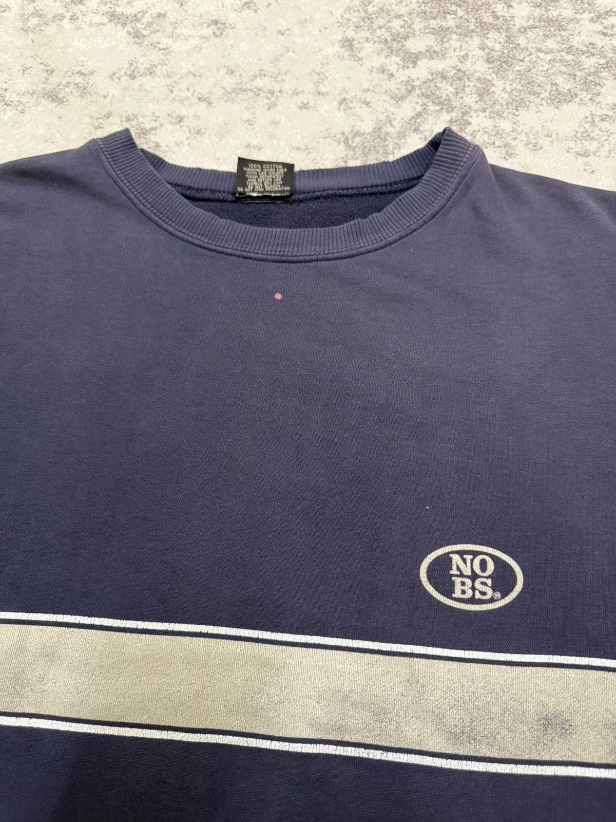 Vintage Vintage NO BS Chest Logo Sweatshirt Size US L / EU 52-54 / 3 - 4 Thumbnail