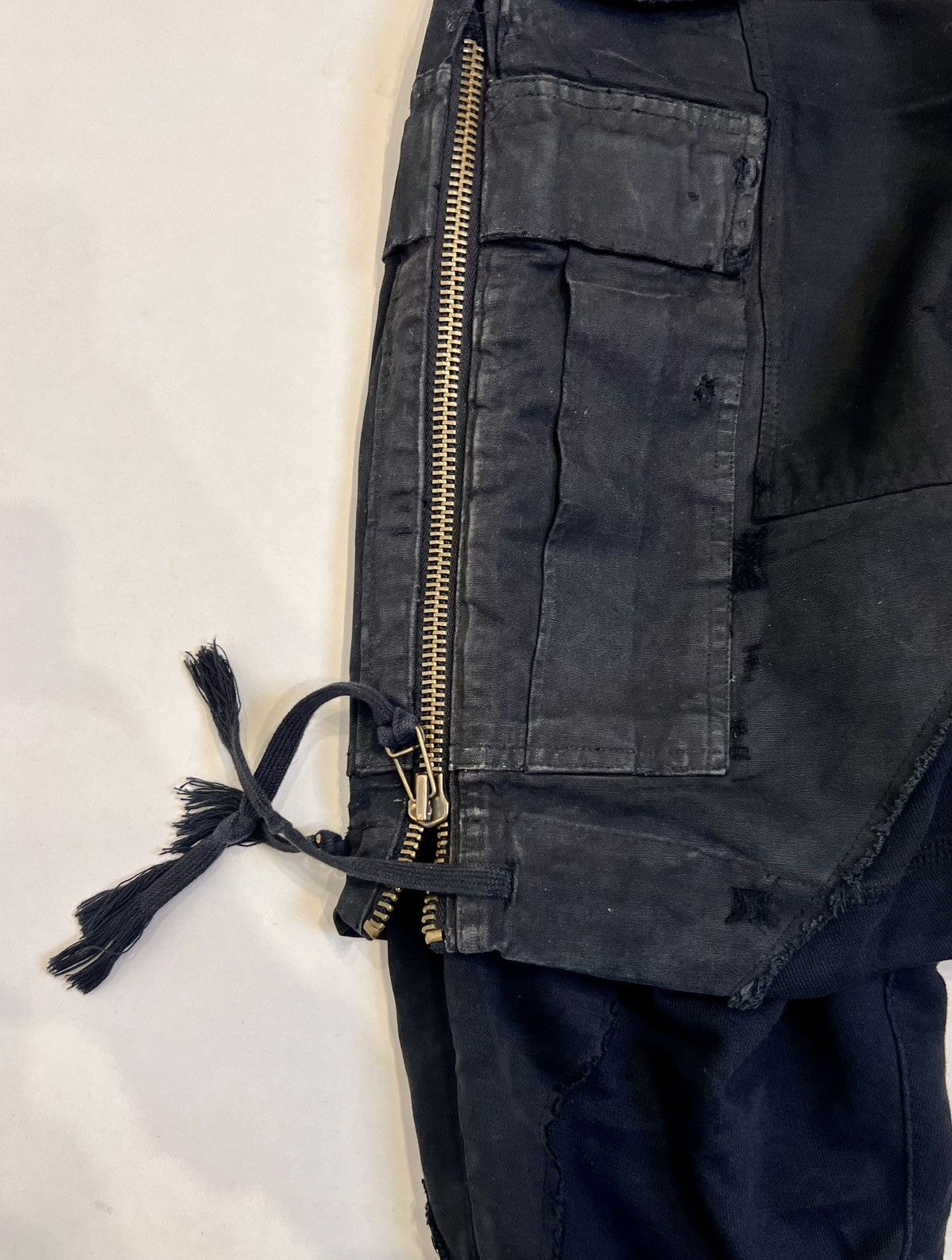 Greg Lauren Black cargo pants with tracksuits Size US 38 / EU 54 - 4 Thumbnail