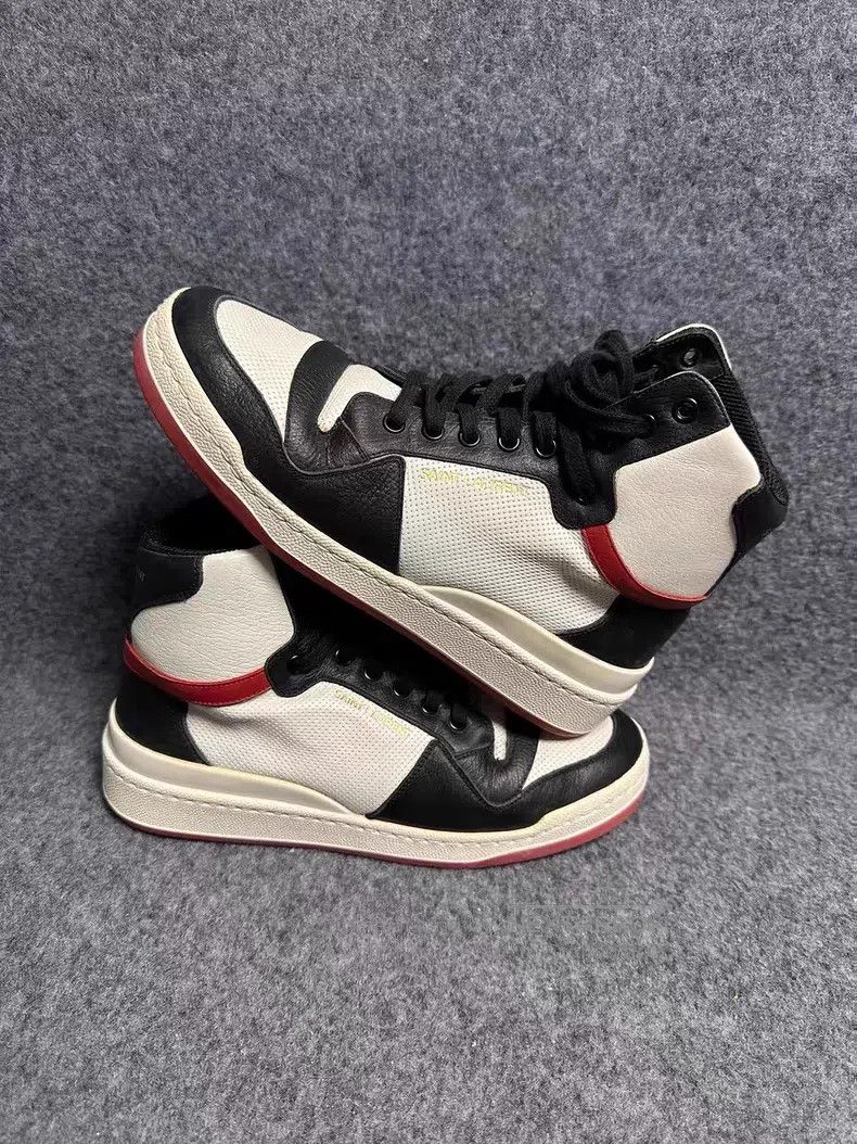 Saint Laurent Paris Saint Laurent Paris Oxidized Black and White Red Casual Sh Size US 6 / EU 39 - 6 Thumbnail