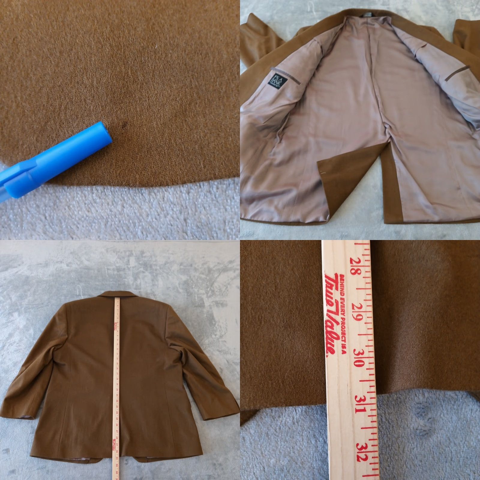 Jos. A. Bank Jos. A. Bank Blazer Mens 48 Brown Wool Cashmere 2 Button Single Vent Notch Lapel Regular Pattern Solid Vintage No Womens Mens Shirts? Size 48R - 8 Thumbnail