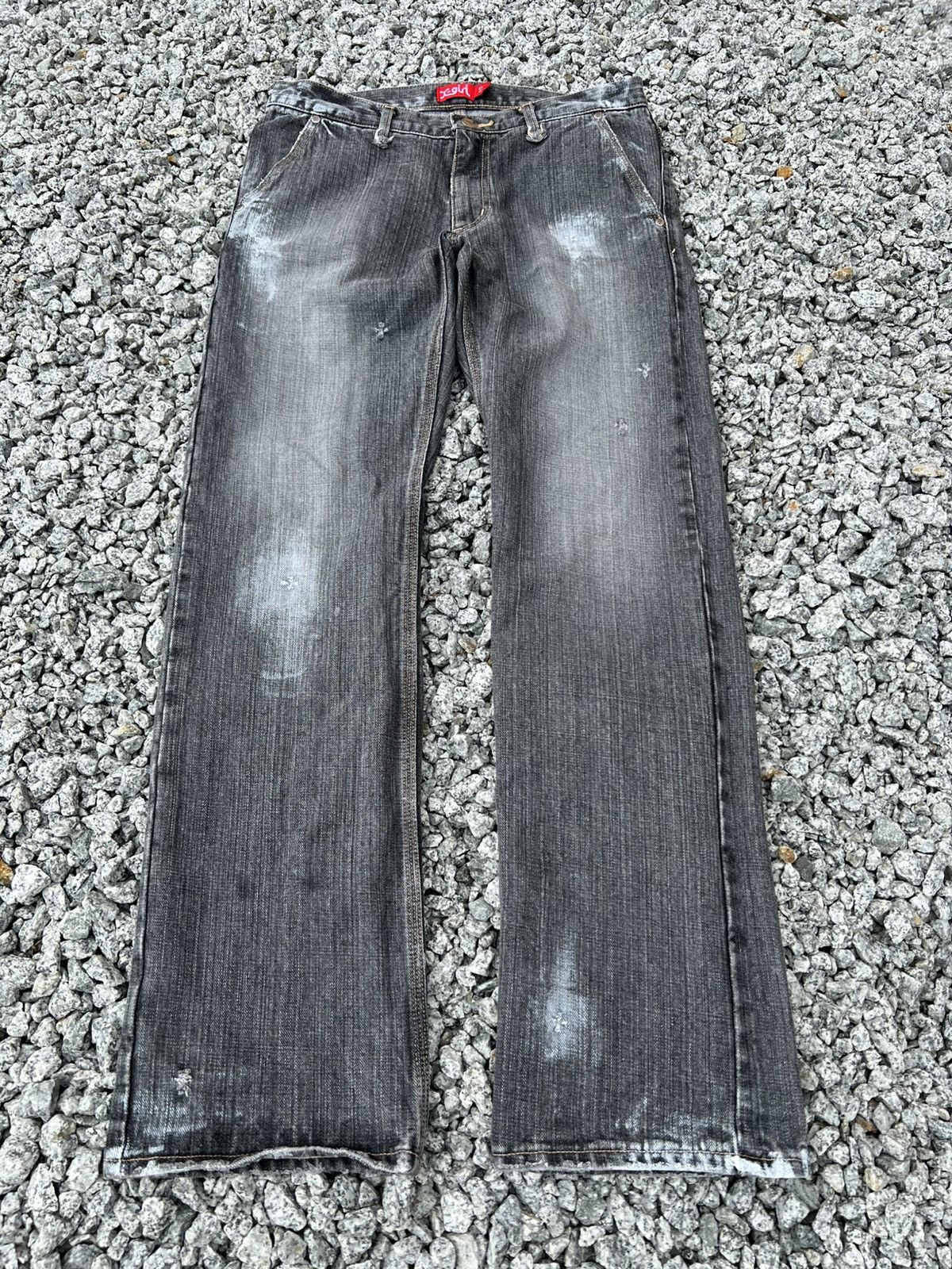 If Six Was Nine Vintage X-Girl Faded Black Jean Size US 30 / EU 46 - 1 Thumbnail