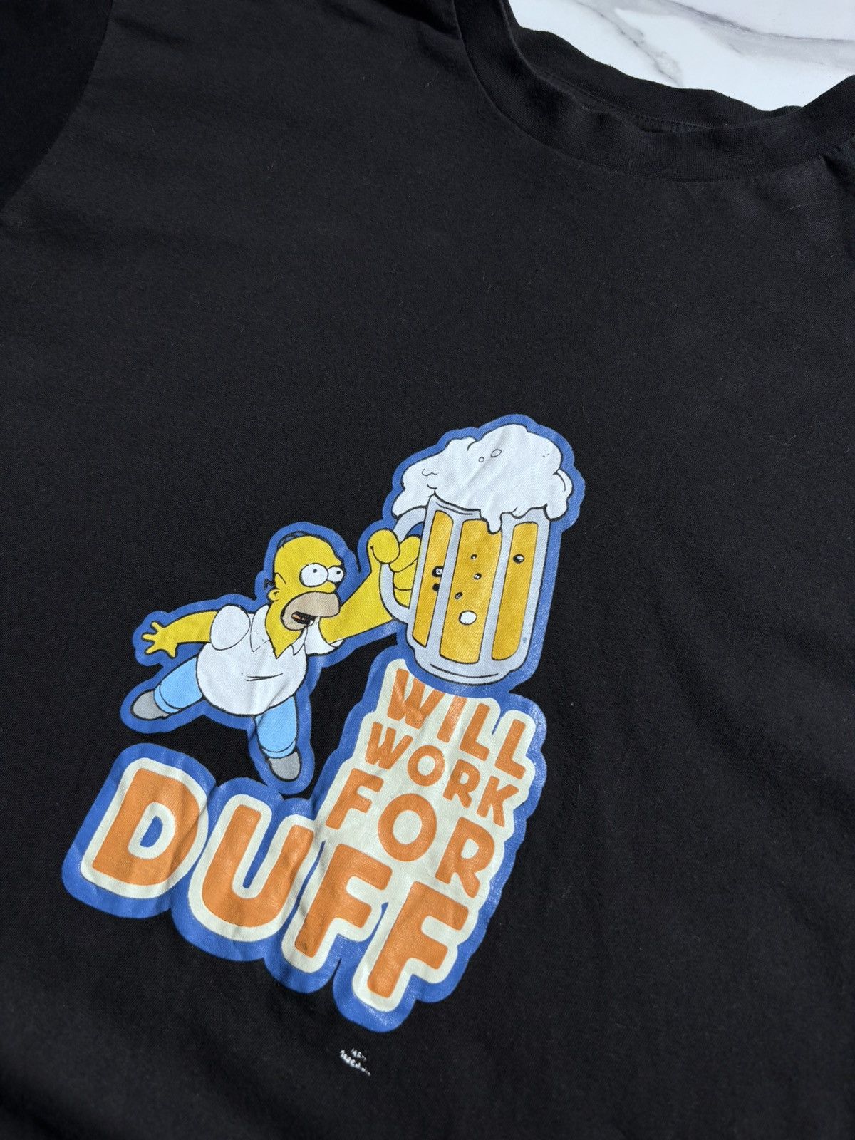 The Simpsons Vintage Y2K Humor Adult The Simpson Homer Beer Logo Tshirt Size US L / EU 52-54 / 3 - 3 Thumbnail