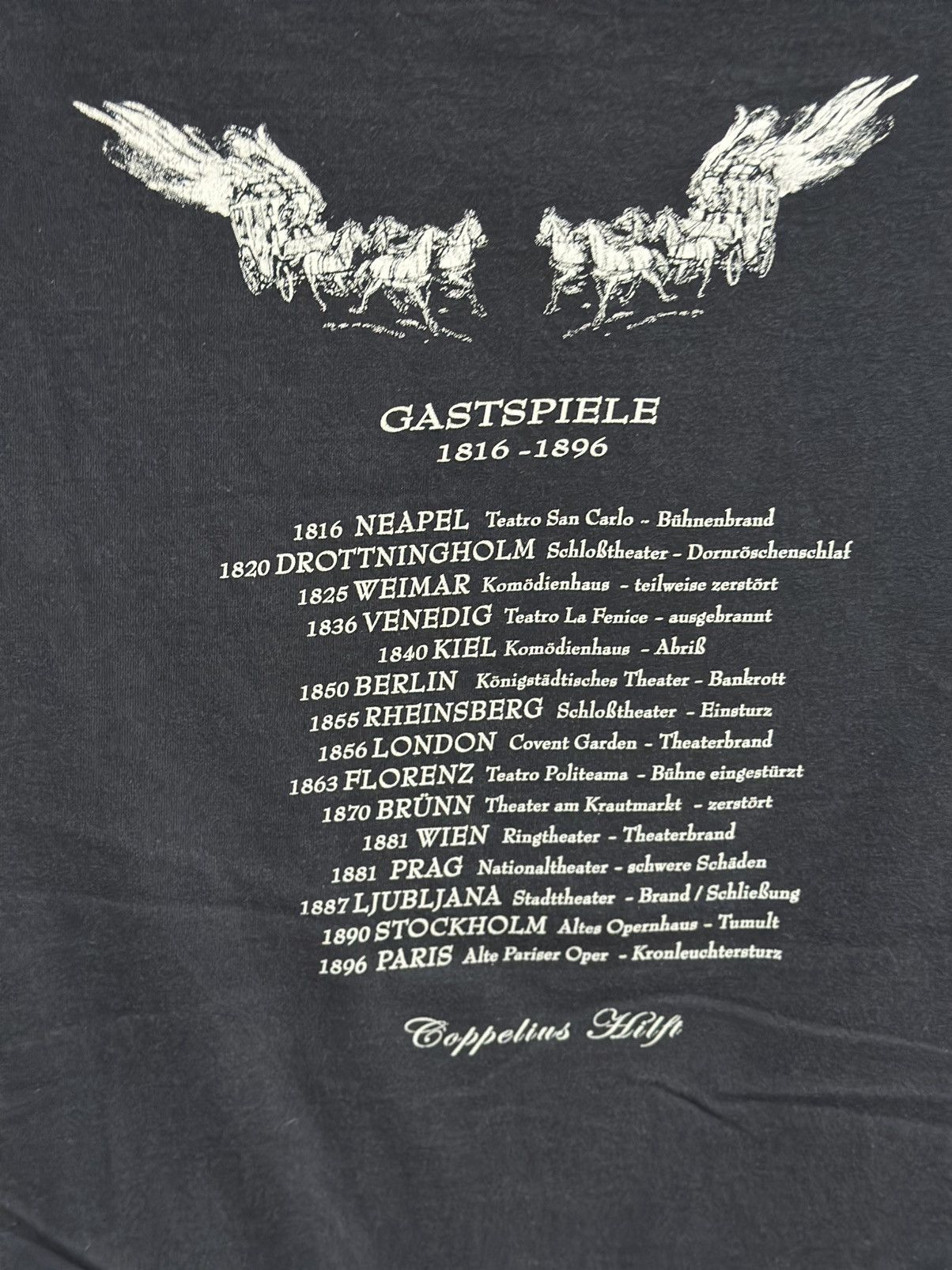 Band Tees × Fruit Of The Loom × Vintage Vintage Coppelius Hilft Gastpiele Faded Tee Size US S / EU 44-46 / 1 - 5 Thumbnail