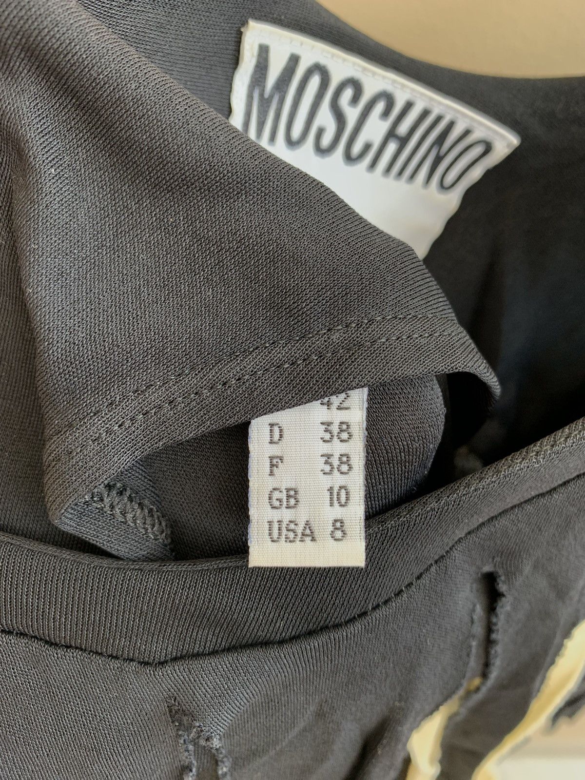 Moschino Moschino Couture Charleston Black Beige Fringed Dress Size M / US 6-8 / IT 42-44 - 7 Thumbnail