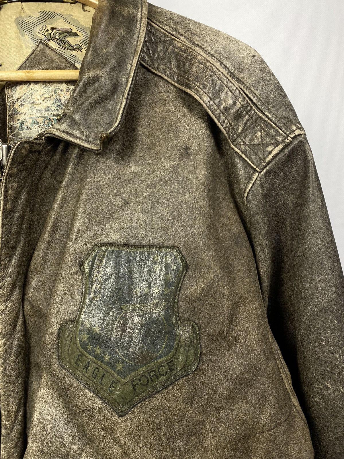 Vintage 🪖VINTAGE FRIEDRICH Aviator BROWN Leather Bomber Jacket Size US M / EU 48-50 / 2 - 8 Thumbnail