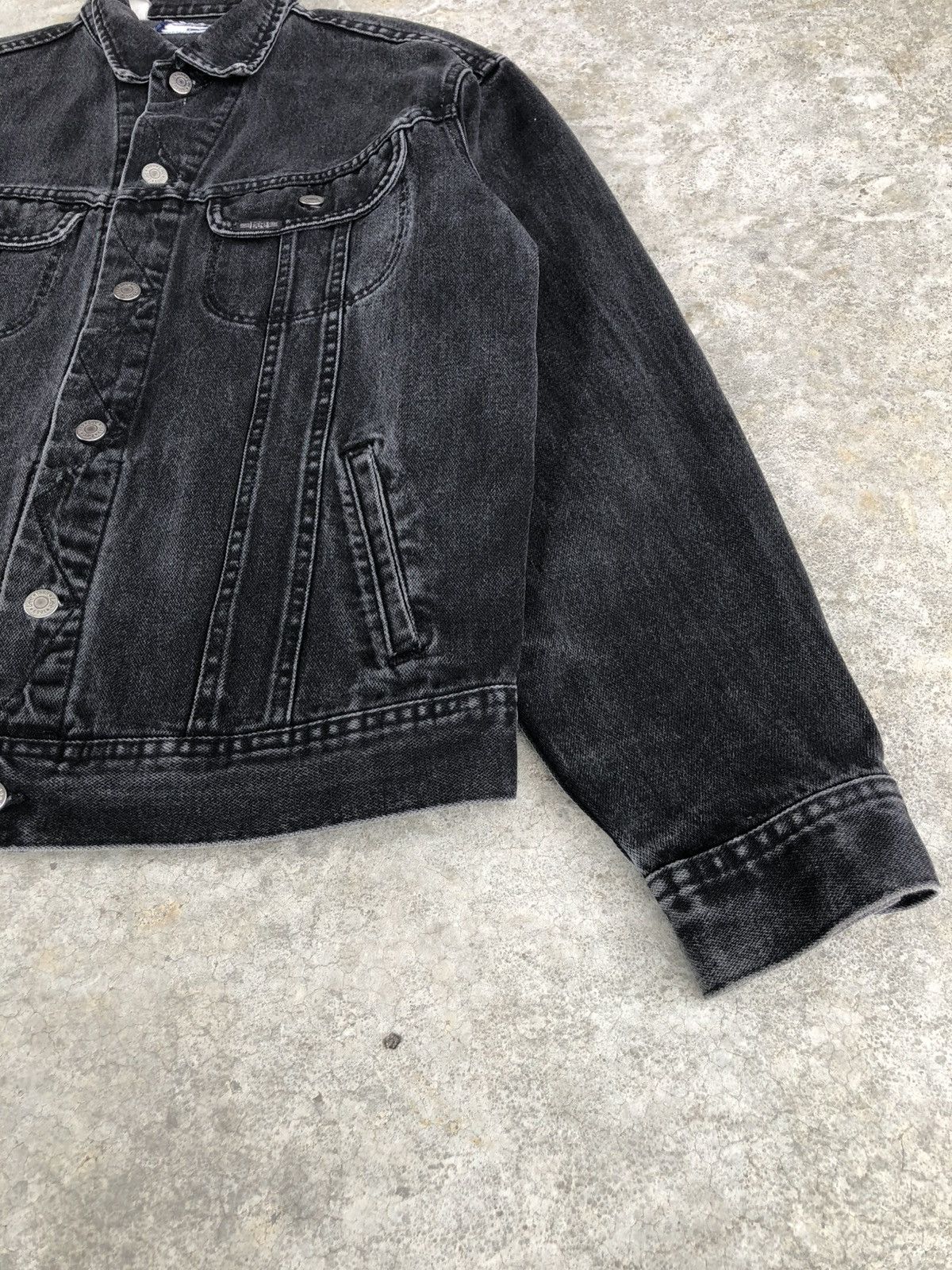 If Six Was Nine Vintage 90s Lee Denim Jacket Distressed Size US L / EU 52-54 / 3 - 16 Thumbnail