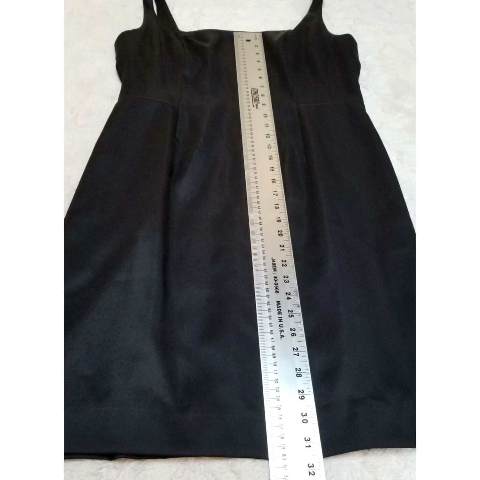 Vintage Sigrid Olsen Womens Black Sheath Dress Size 10 Square Neck Sleeveless Zip Back Size L / US 10 / IT 46 - 5 Thumbnail