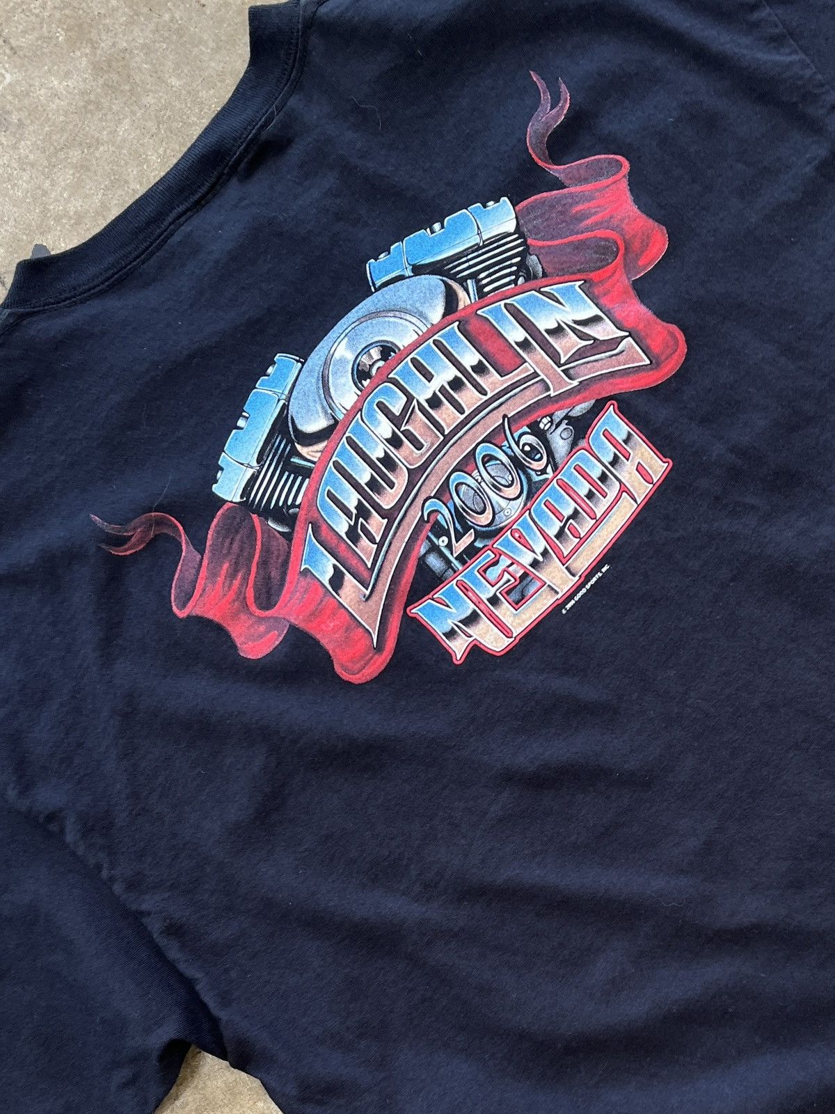 Harley Davidson Vintage 2006 Panhead Laughlin Ace Biker Girl Tee XL Size US XL / EU 56 / 4 - 4 Thumbnail