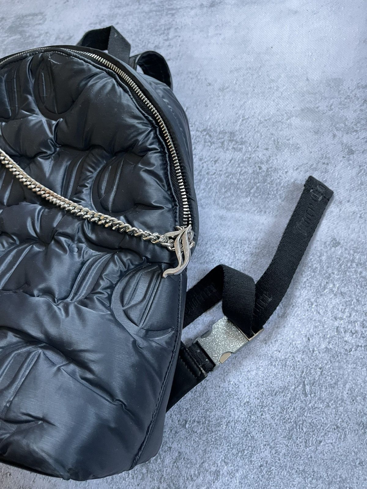 Crazy Luxury Juicy Couture Big Logo Y2k Puffer Backpack
