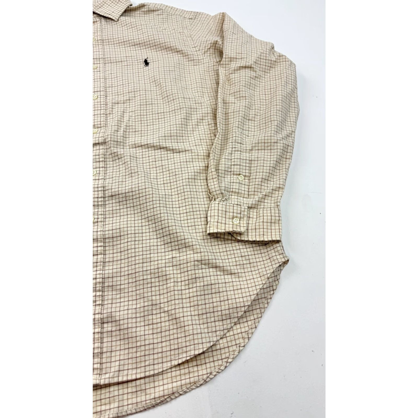 Polo Ralph Lauren Polo Ralph Lauren Shirt Mens Large Beige Check Westerton Classic Button Front Size US L / EU 52-54 / 3 - 2 Thumbnail