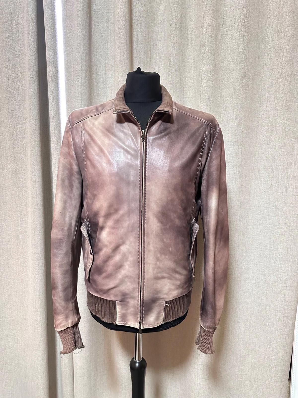Gimo's Gimo’s GMS-75 Mens Leather Jacket Italian Luxury Brown Sz L Size US L / EU 52-54 / 3 - 1 Thumbnail