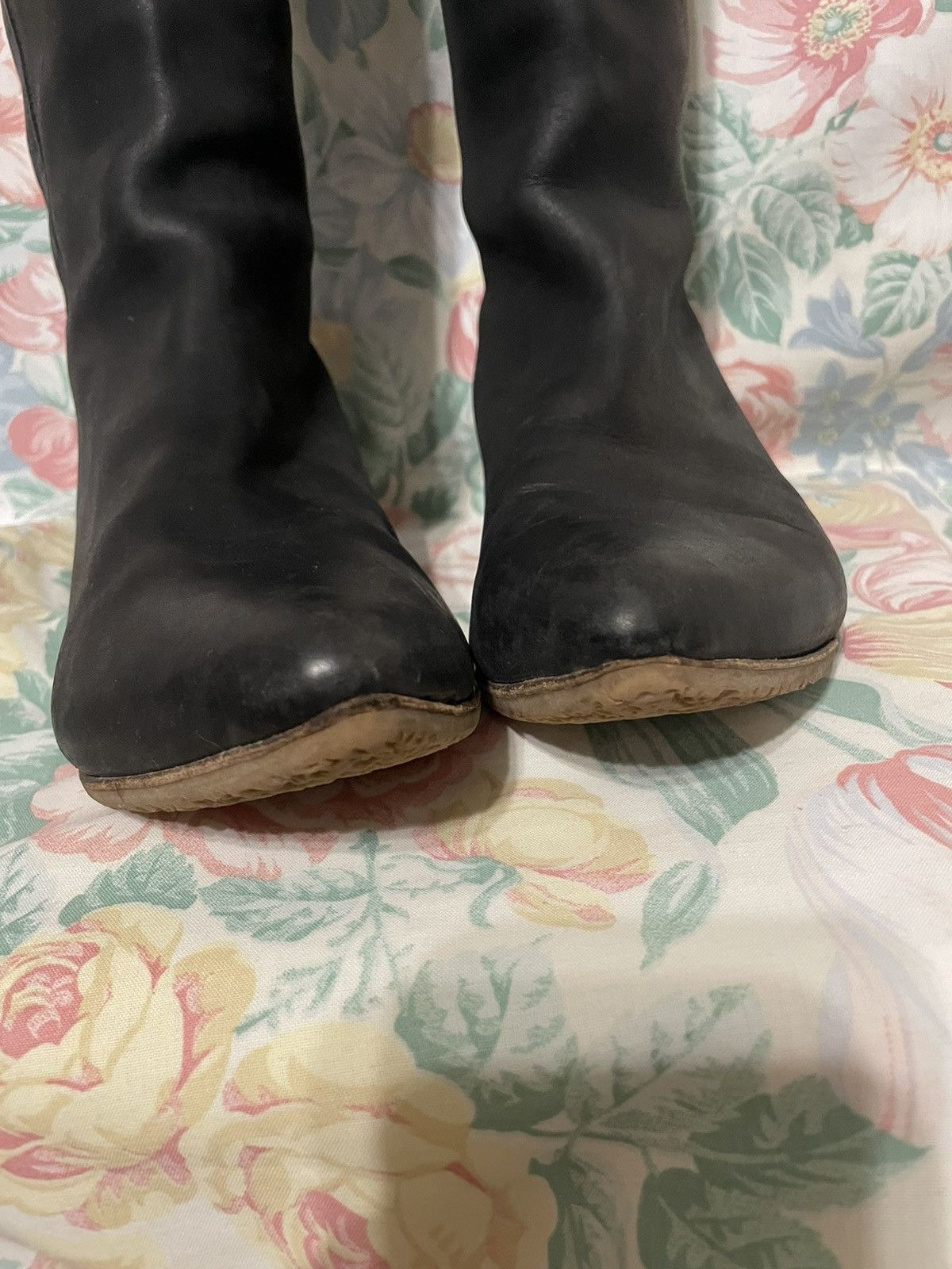 H&M × Maison Margiela Maison Martin Margiela x H&M High Black Leather Boots (2012) Size US 7 / IT 37 - 4 Thumbnail