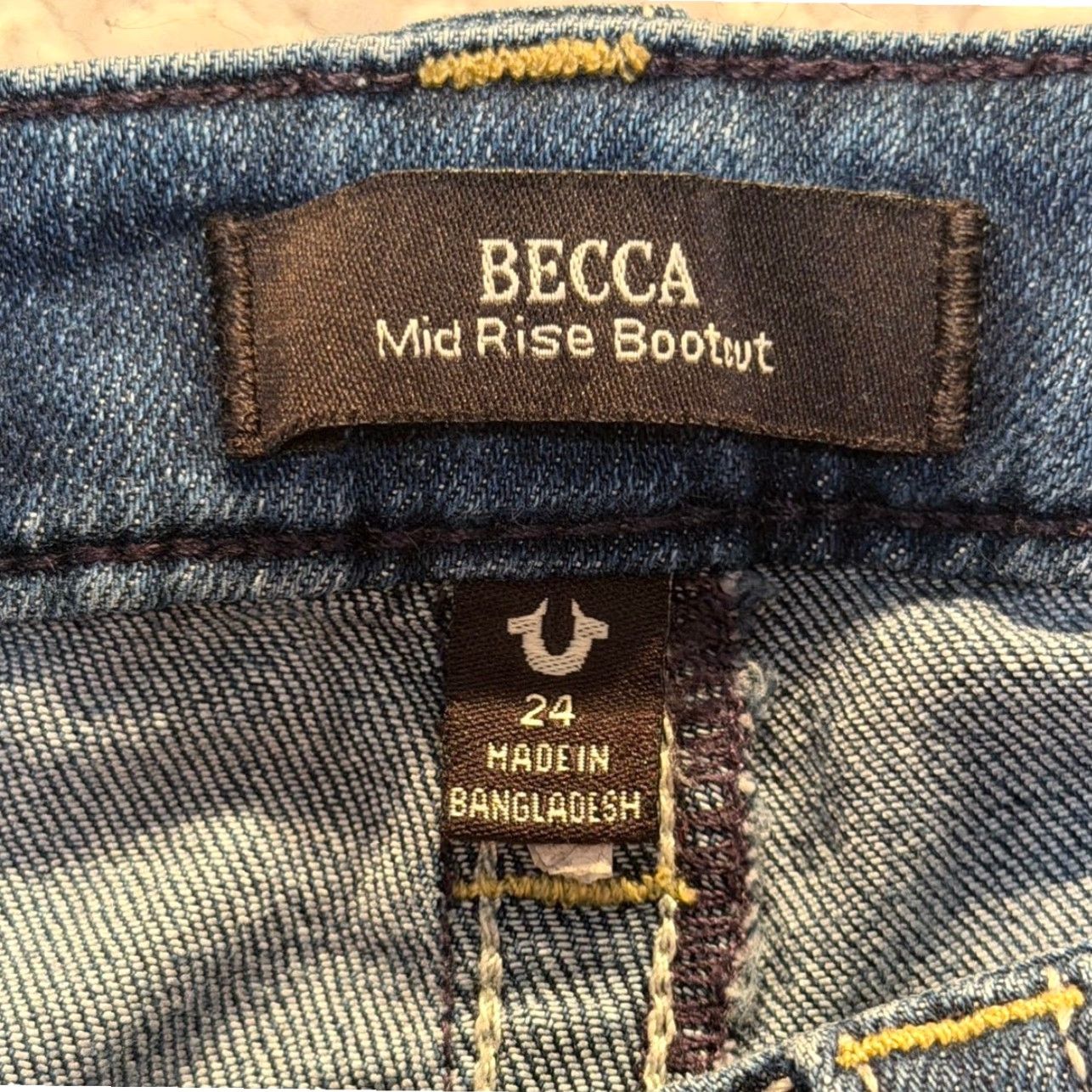True Religion True Religion Jeans Womens 24 Blue Becca Mid Rise Bootcut Denim Dark Wash Size 42" / US 20 - 7 Thumbnail