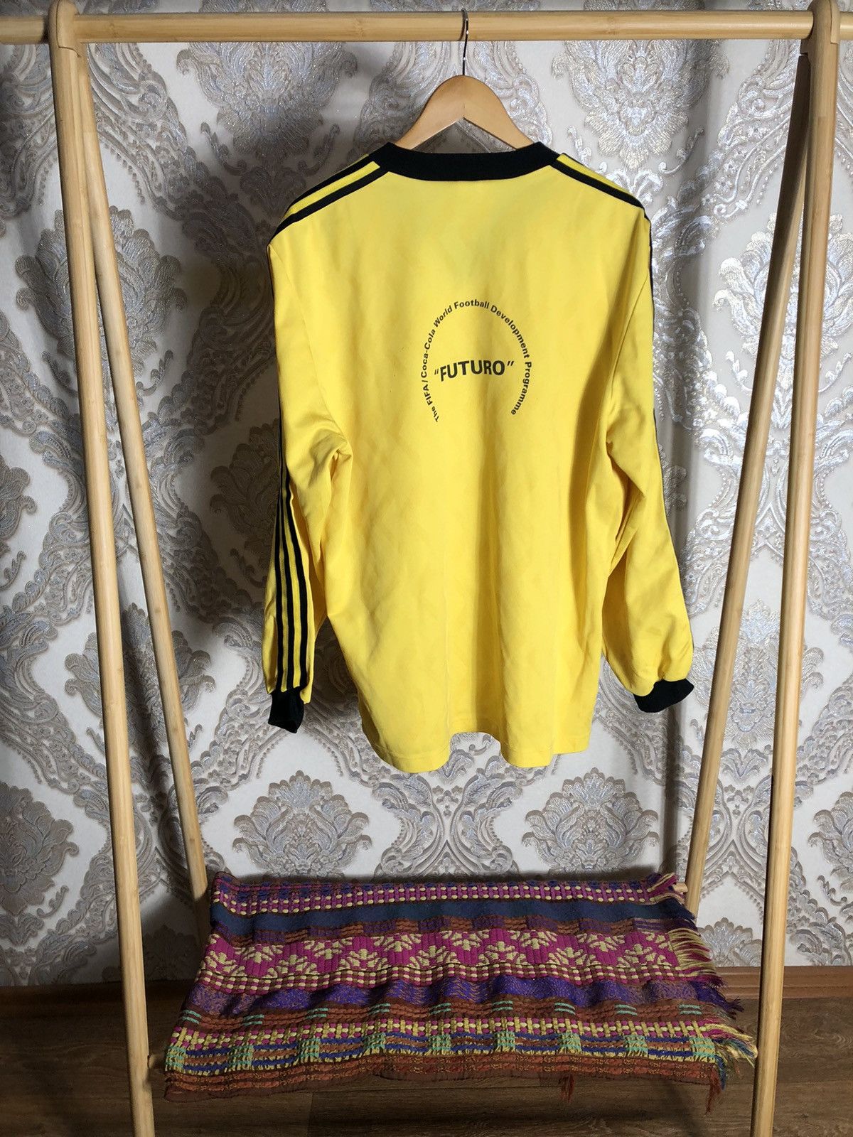 Vintage VERY RARE ADIDAS WEST IN GERMANY RETRO SOCCER JERSEY 90s Y2K Size US XL / EU 56 / 4 - 8 Thumbnail