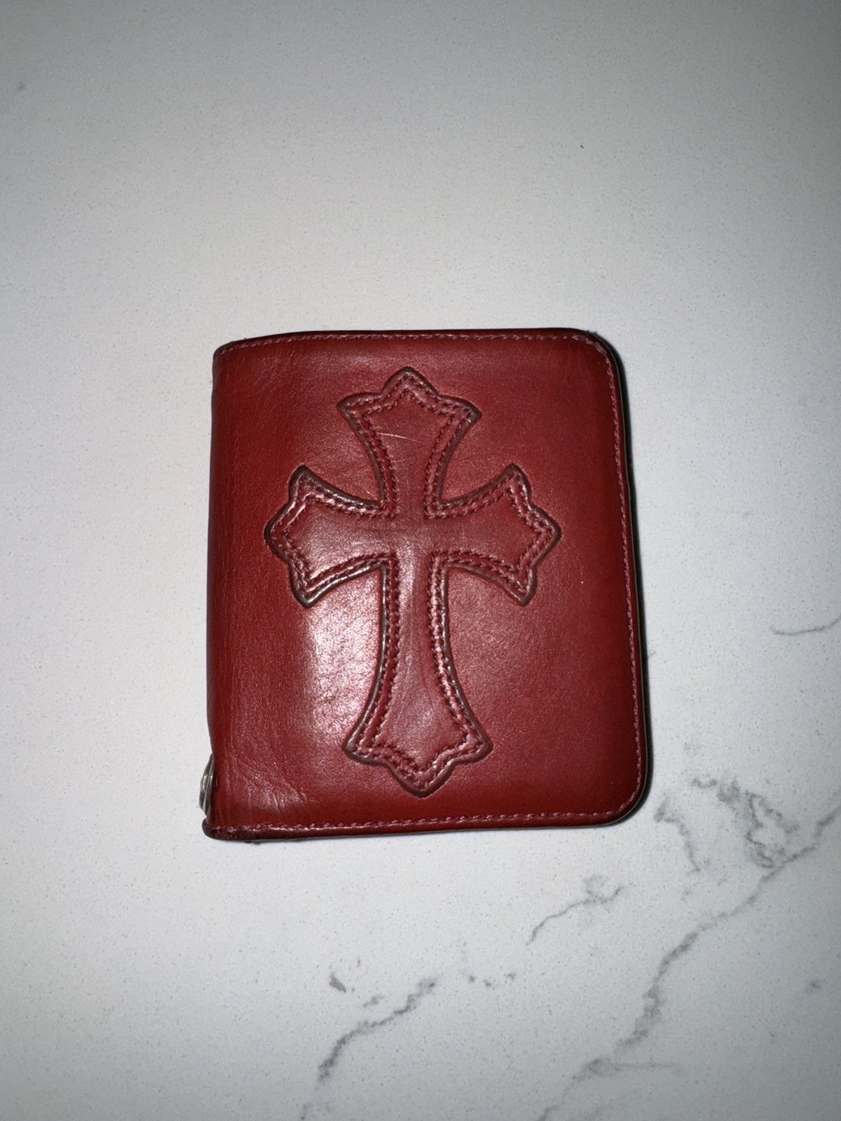 Chrome Hearts Chrome hearts 1/5 red wallet | Grailed