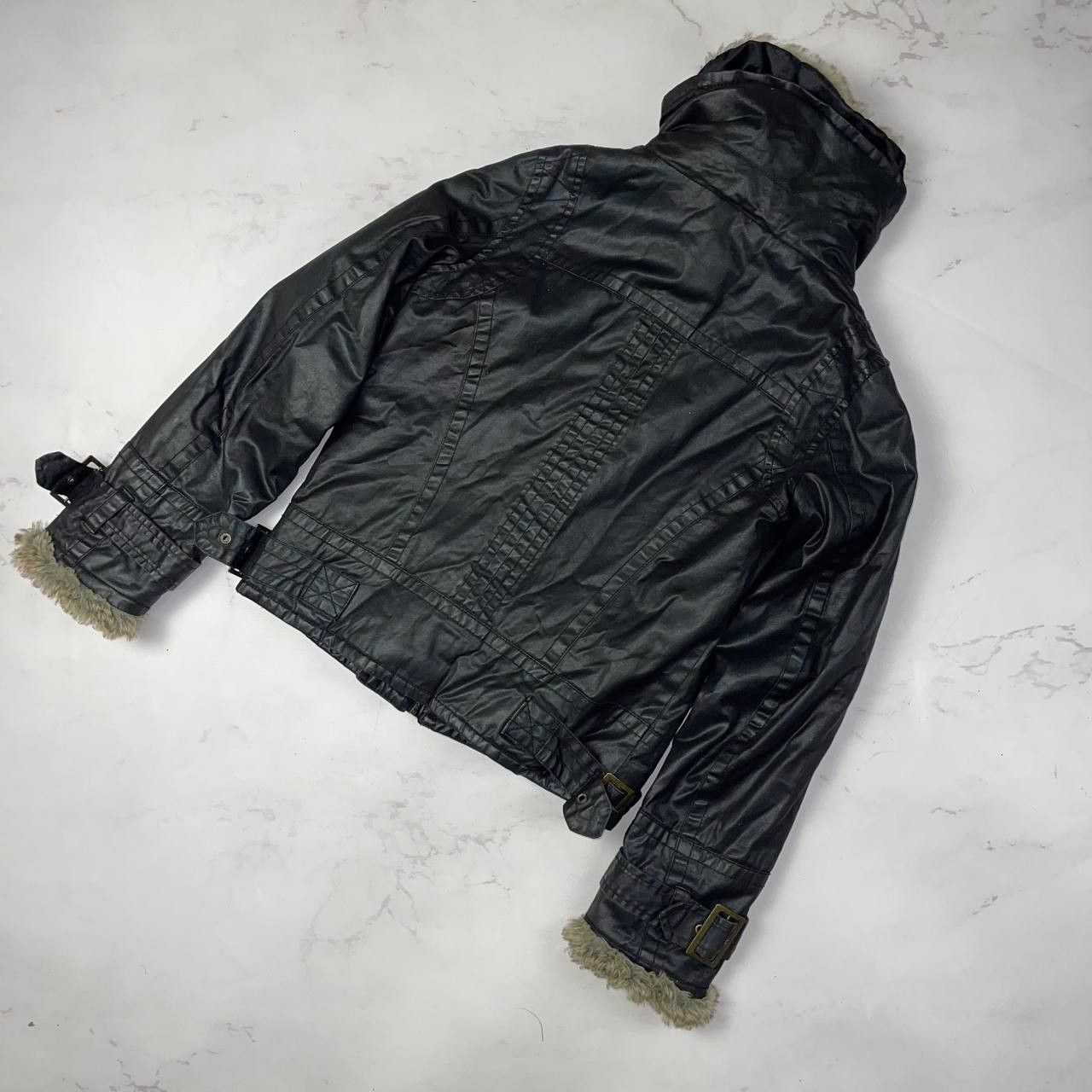 Japanese Brand Vintage Crazy Y2K Leather fur Jakets streetwear size Size M / US 6-8 / IT 42-44 - 11 Thumbnail
