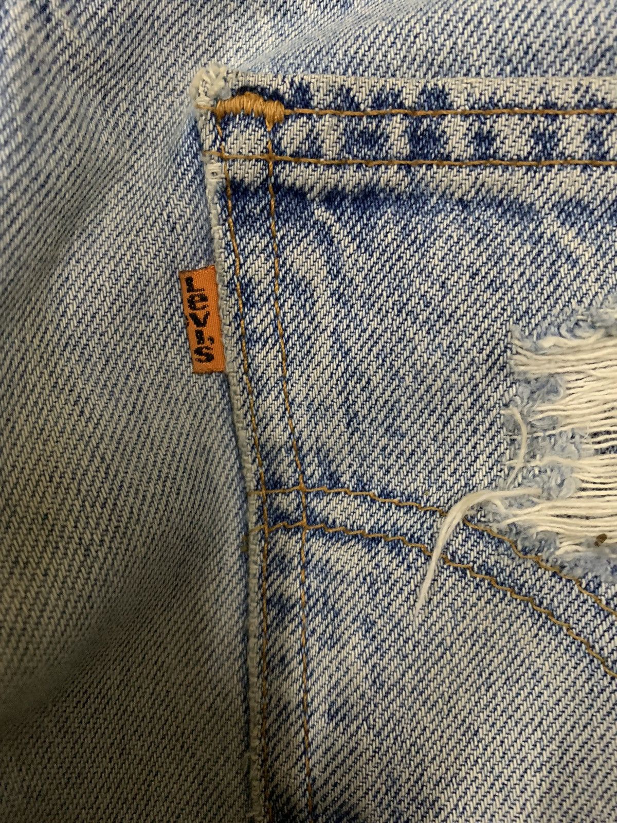 Levi's Vintage 80s Levis 550 Orange Tab Rusty Wash Distressed Jeans Size US 31 - 13 Thumbnail