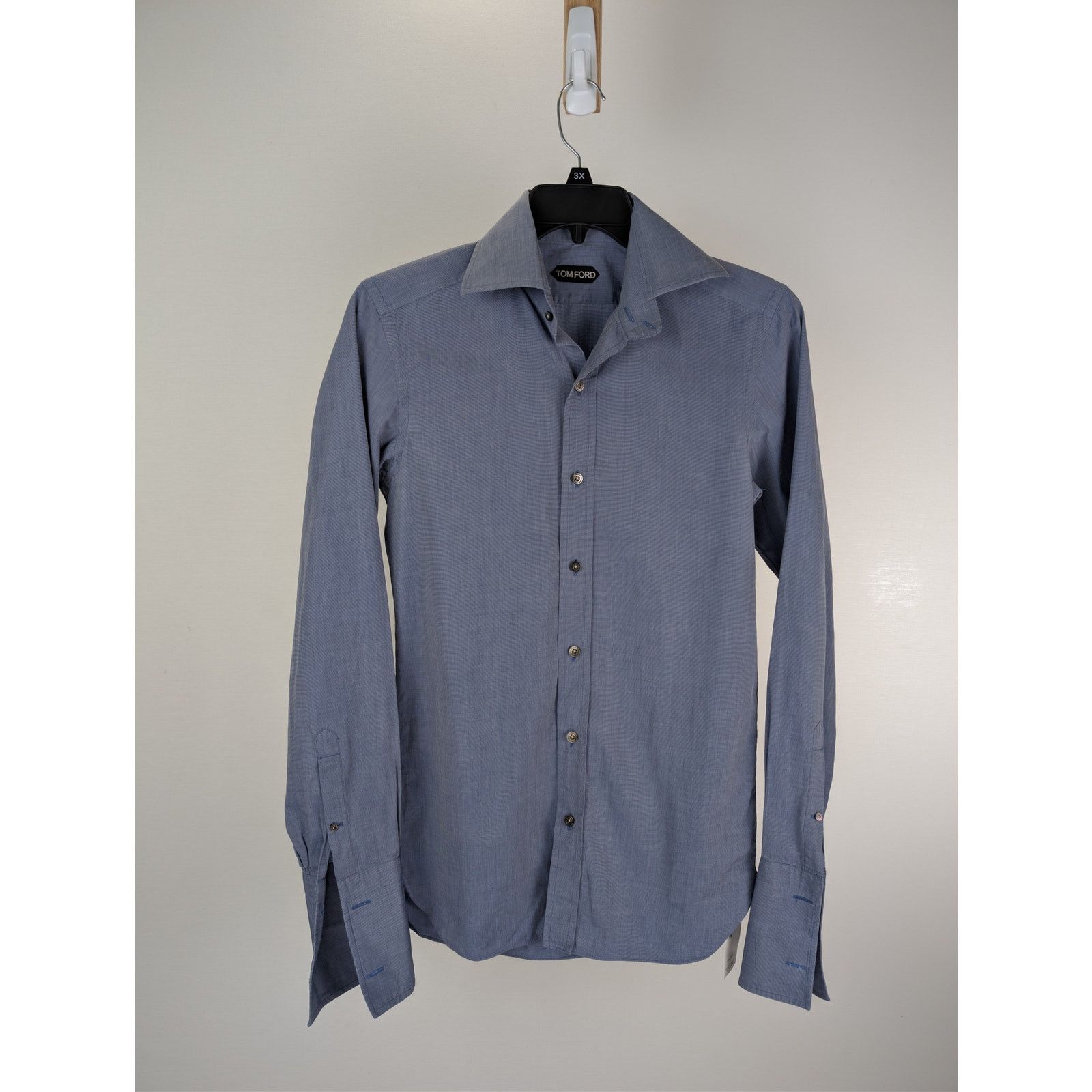 Tom Ford o1rshd1 CC20 Button up Shirt in Blue Size US S / EU 44-46 / 1 - 8 Thumbnail
