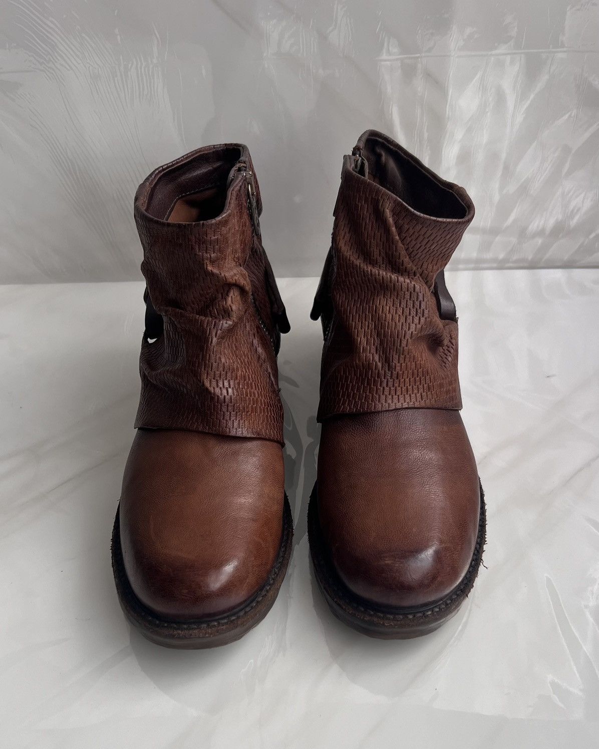 A.S.98 As 98 Airstep Zipper Boho Biker brown distressed boot Size US 8 / IT 38 - 12 Thumbnail