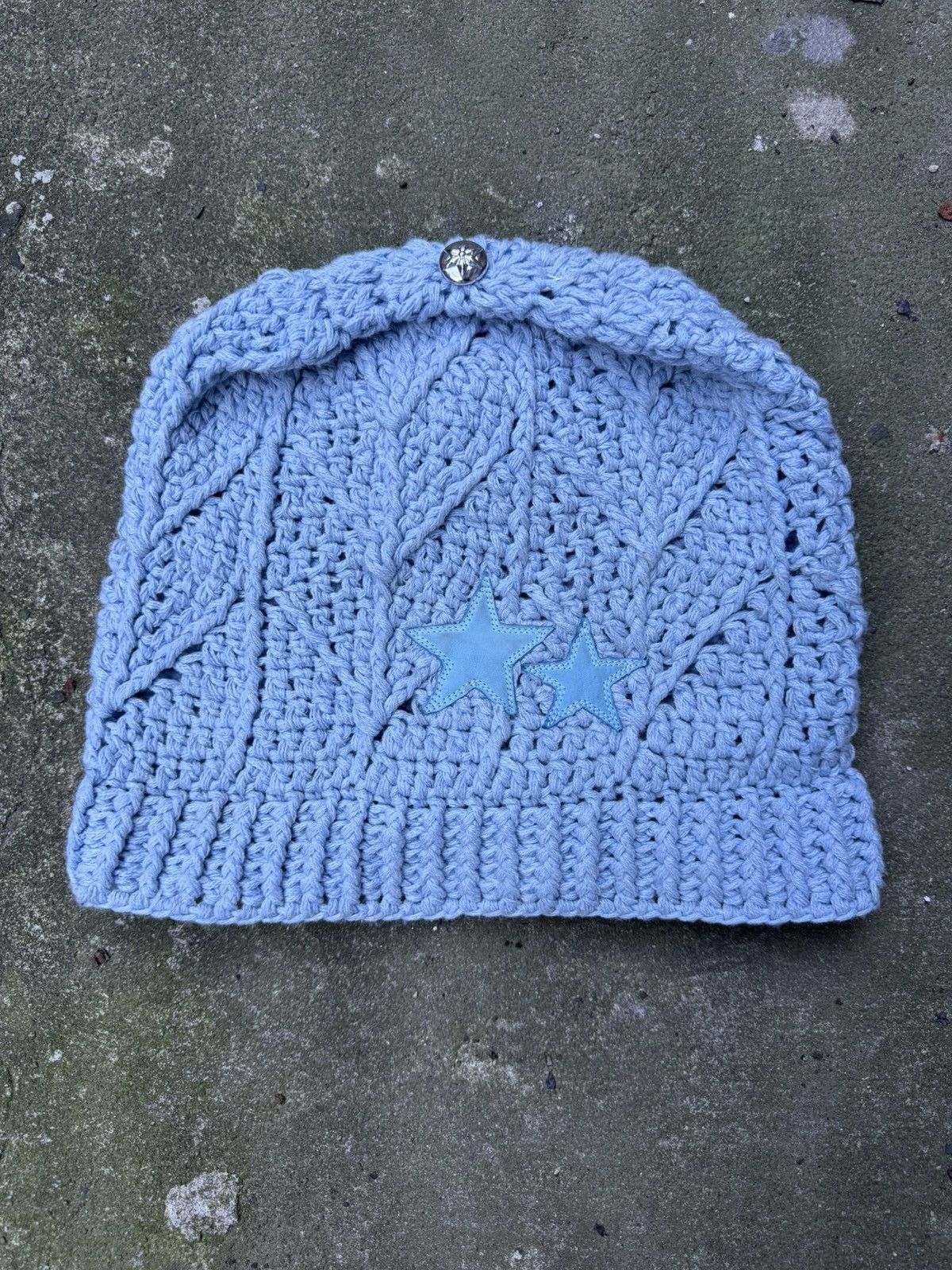 Chrome Hearts Chrome Hearts Baby Blue Star Patches Beanie Size ONE SIZE - 1 Thumbnail