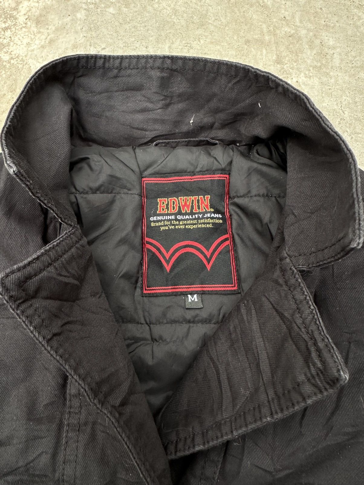 Edwin Vintage Y2K Edwin Archival Black Utility Bomber Jacket Size US M / EU 48-50 / 2 - 9 Thumbnail