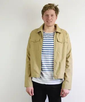 Vintage Vintage 100ZARA Jacket L Bomber Coat Chore Barn Retro Beige Size US L / EU 52-54 / 3 - 1 Thumbnail