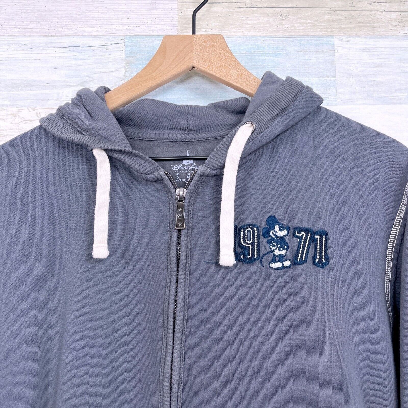 Disney Disney Parks 1971 Hooded Sweatshirt Gray Mens Small Size US S / EU 44-46 / 1 - 2 Thumbnail