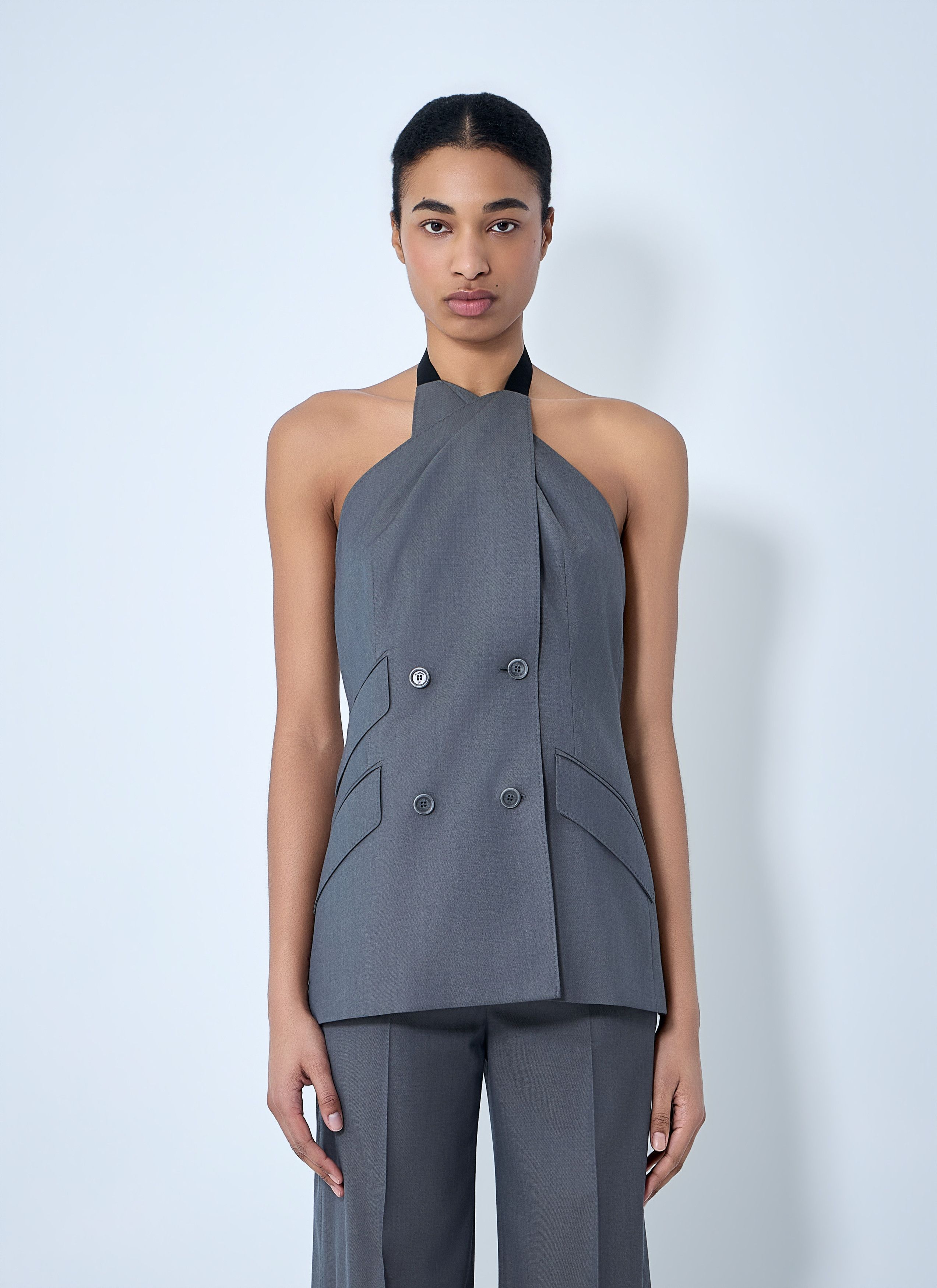 Max Mara Double-Breasted Halter Neck Top Size M / US 6-8 / IT 42-44 - 1 Thumbnail