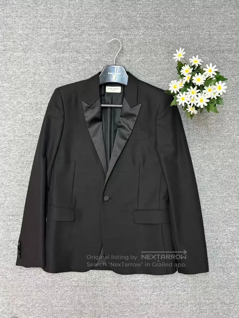 Saint Laurent Paris Saint Laurent Paris Black slim-fit suit with dark patterne Size US M / EU 48-50 / 2 - 1 Thumbnail