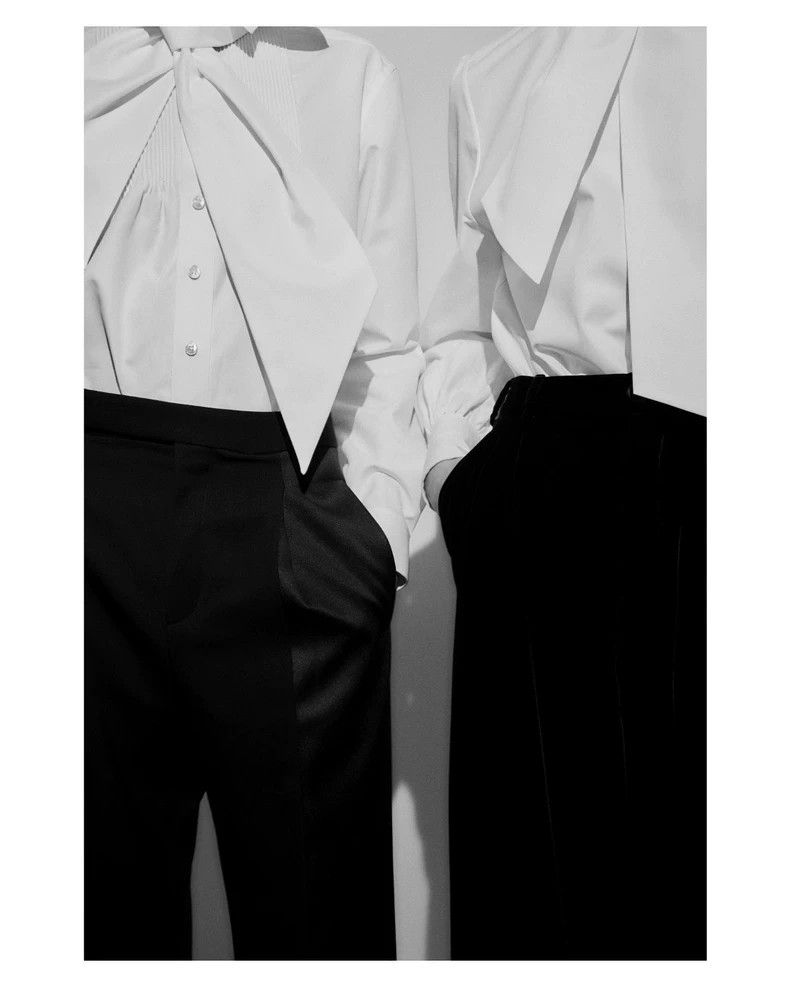 Saint Laurent Paris saint laurent paris size 38 23 FW show white big bow shirt Size S / US 4 / IT 40 - 8 Thumbnail