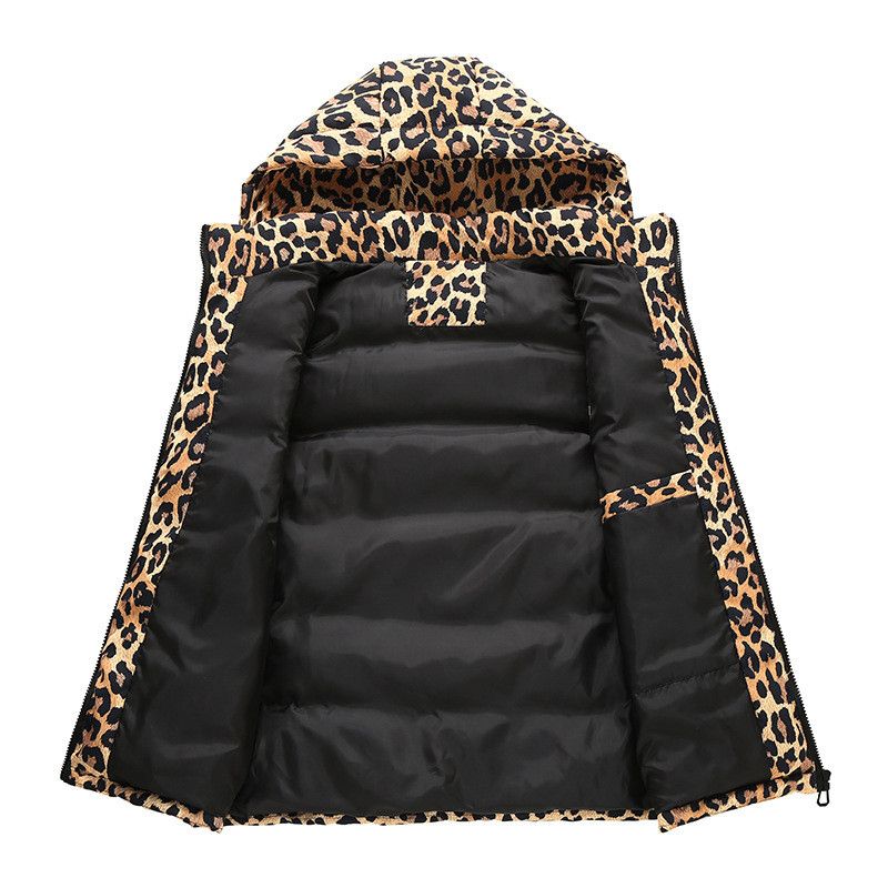 Japanese Brand × Vintage Leopard cotton padded hooded vest Size US L / EU 52-54 / 3 - 2 Thumbnail