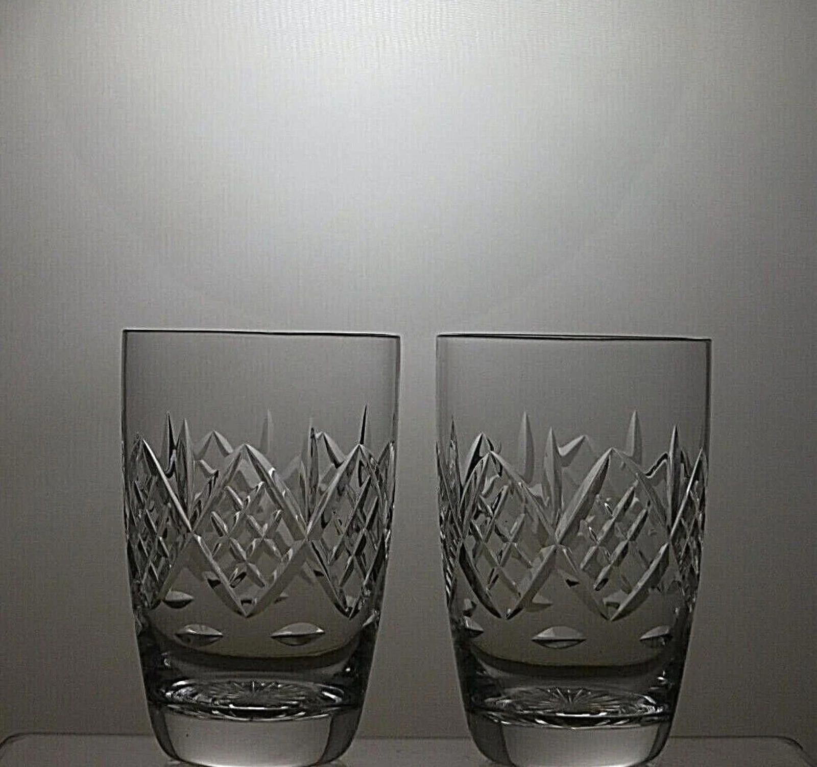 The Unbranded Brand Lead Crystal Cut Glass Set Of 2 Tumblers 4 1/2" Size ONE SIZE - 1 Thumbnail