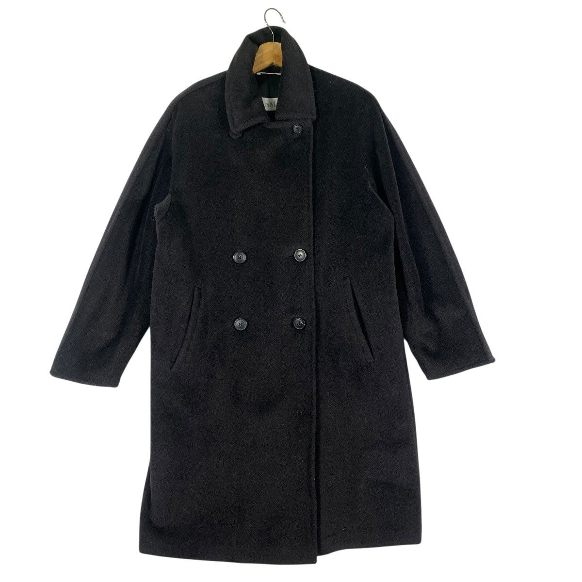 Vintage Max Mara Double Breasted Wool Long Jacket Size Usa 2