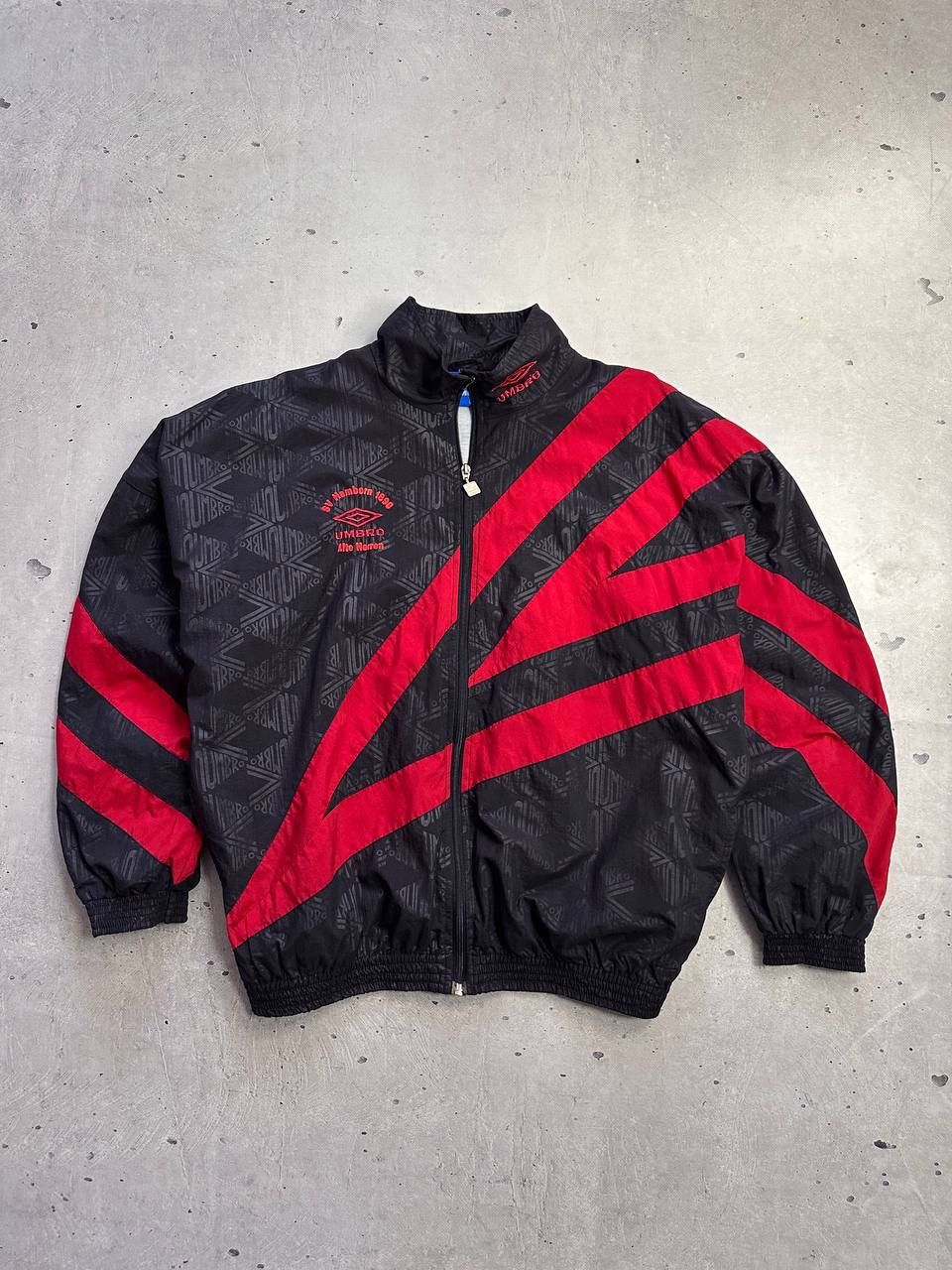 Umbro Vintage Umbro Track Jacket SV Hamborn 1890 Black Red L 90s Size US L / EU 52-54 / 3 - 5 Thumbnail