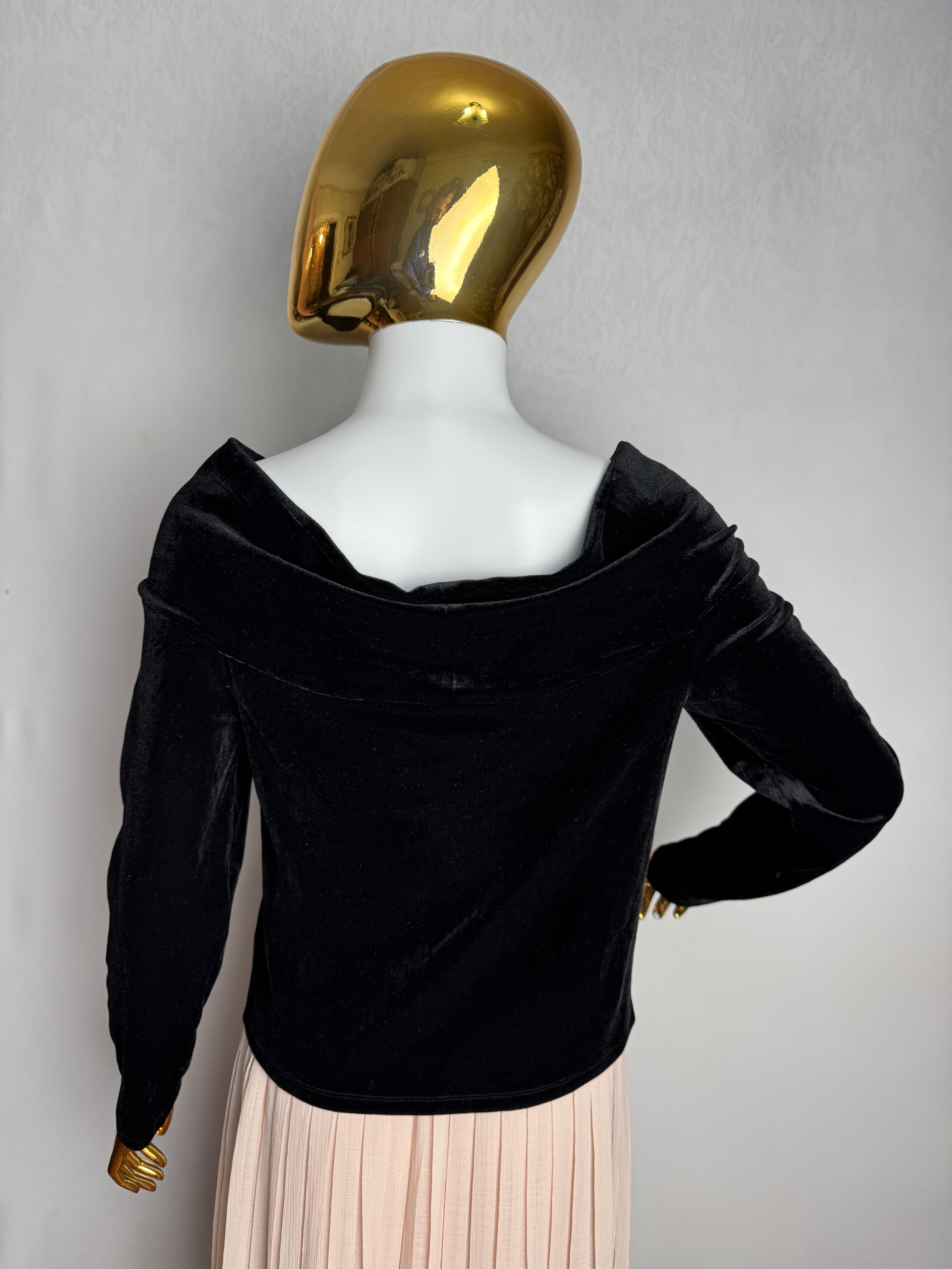 Allsaints ALL SAINTS Delta women’s black velvet top Size M / US 6-8 / IT 42-44 - 3 Thumbnail