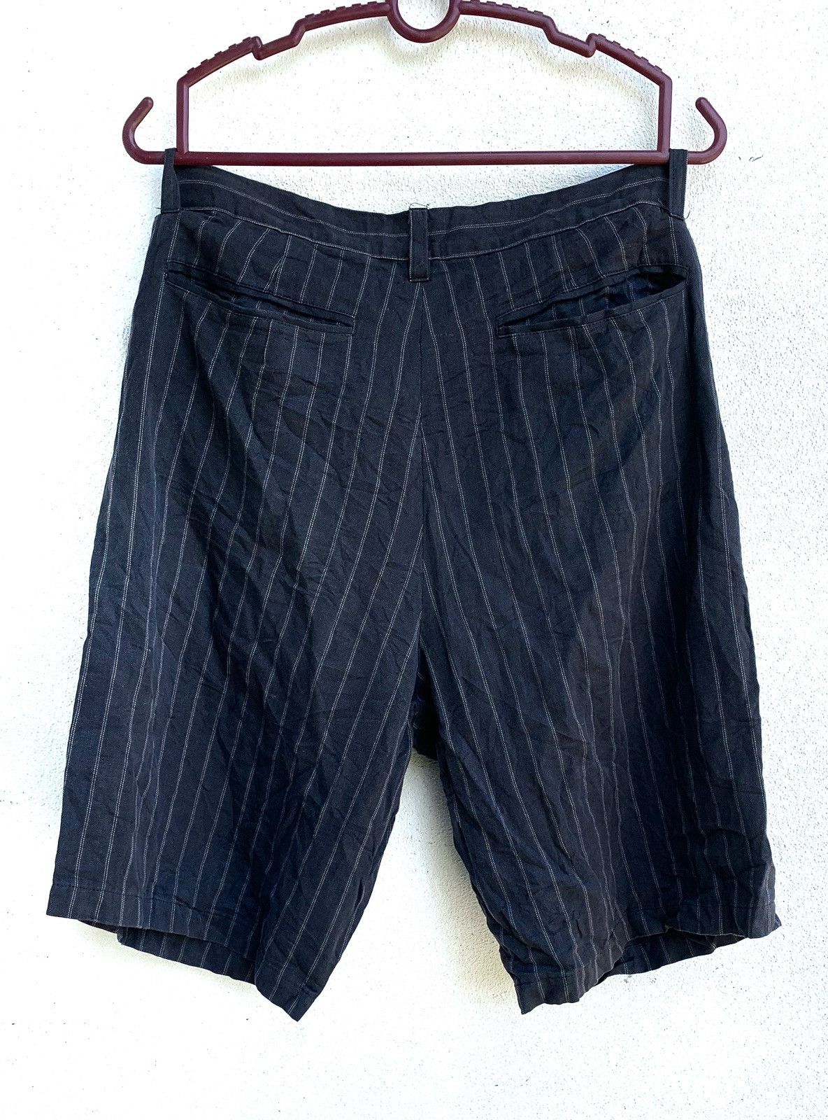 Issey Miyake Vintage SUNAOKUWAHARA Stripes Short Pants Size 29" - 3 Thumbnail