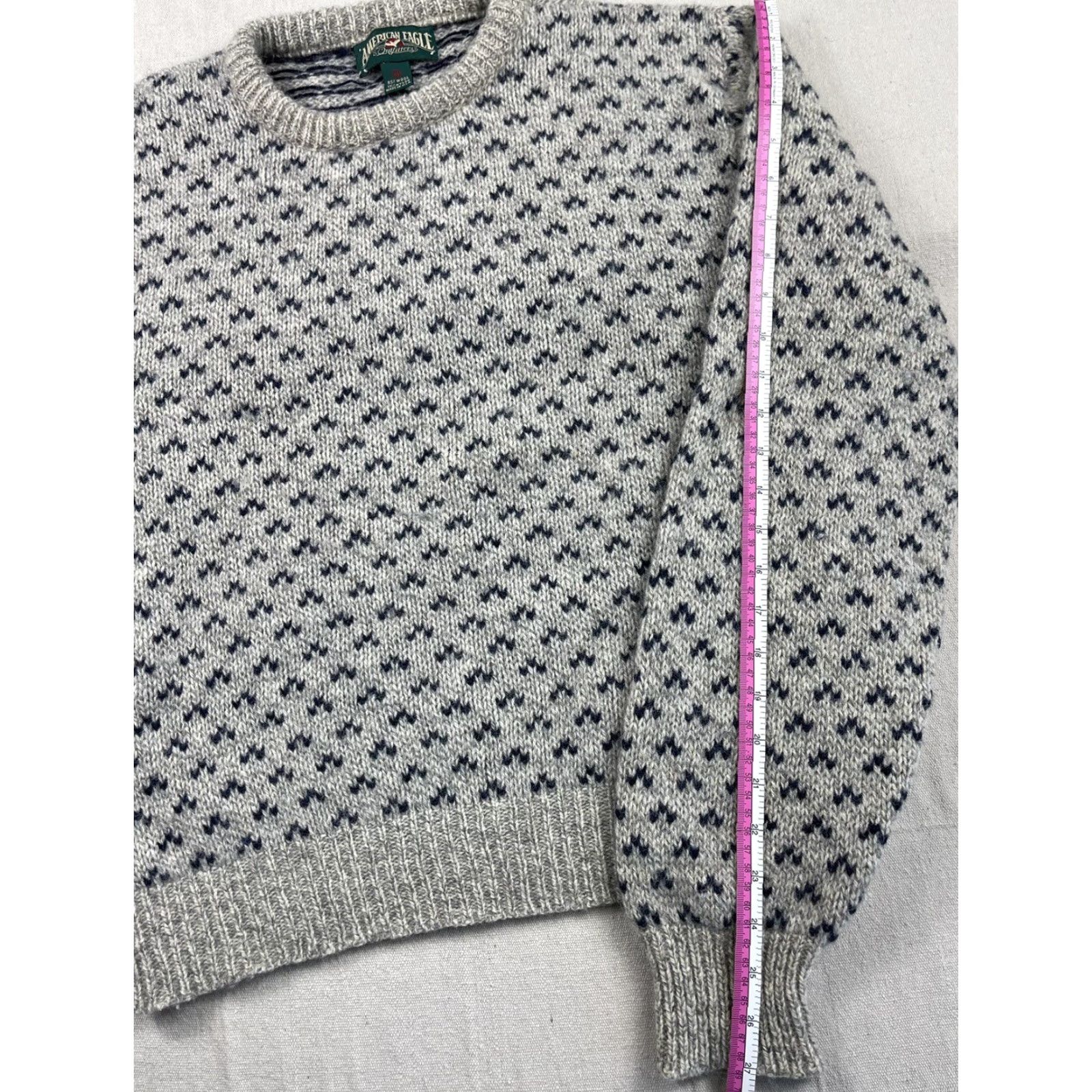 American Eagle Outfitters VINTAGE American Eagle Outfitters Wool Sweater Pullover Ski Birdseye Gray XL Men Regular Crew Neck 1990s Mens Size US XL / EU 56 / 4 - 5 Thumbnail