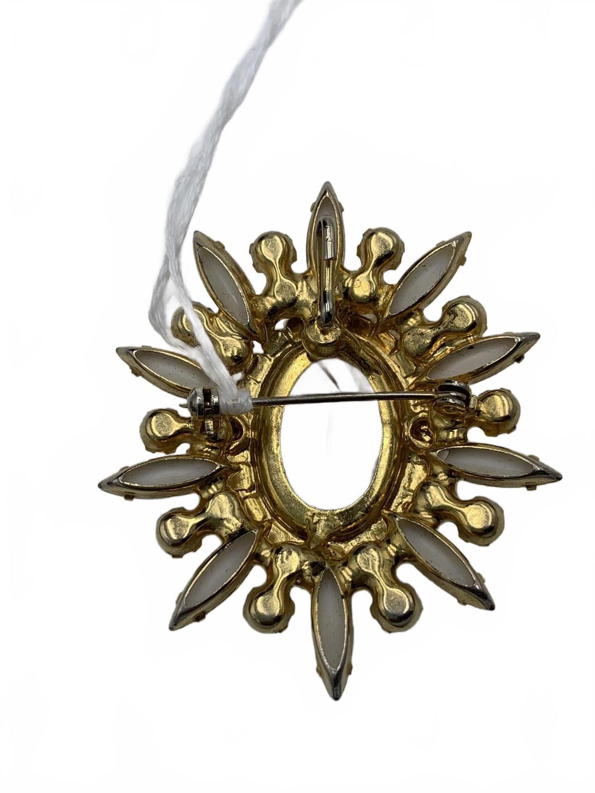 Alexander Julian Juliana Copper Rhinestone Faux Opal Copper Fluss Brooch Size ONE SIZE - 4 Thumbnail