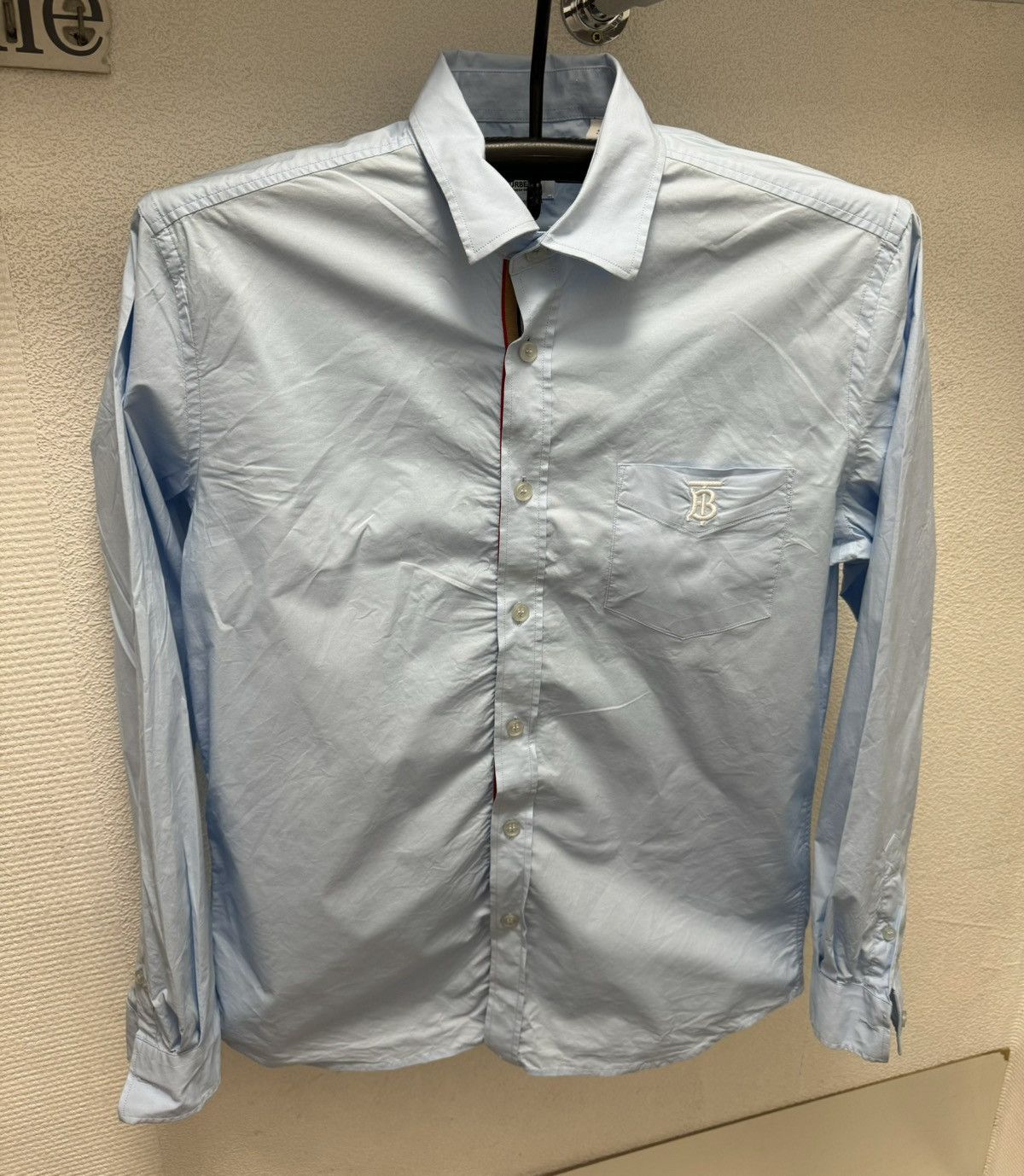 Burberry Burberry London England blue shirt longsleeve monogram Xl Size US XL / EU 56 / 4 - 2 Thumbnail