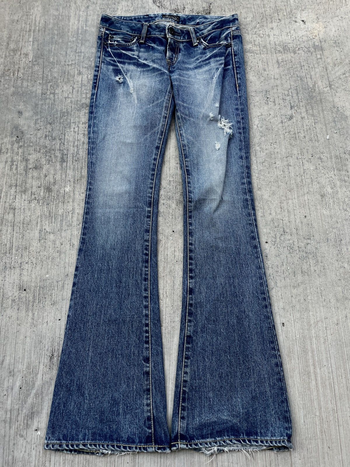 Japanese Brand 2000s JAPANESE BRAND MOUSY VINTAGE DISTRESSED FLARE JEANS Size US 30 / EU 46 - 1 Thumbnail