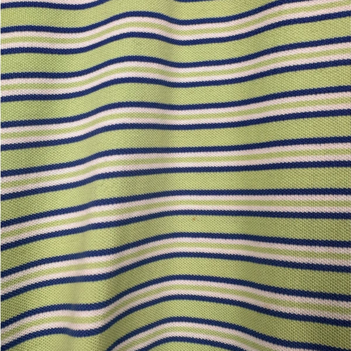 Polo Ralph Lauren × Vintage Vintage Polo Ralph Lauren Striped Polo Shirt Sz M Green Size US M / EU 48-50 / 2 - 8 Thumbnail