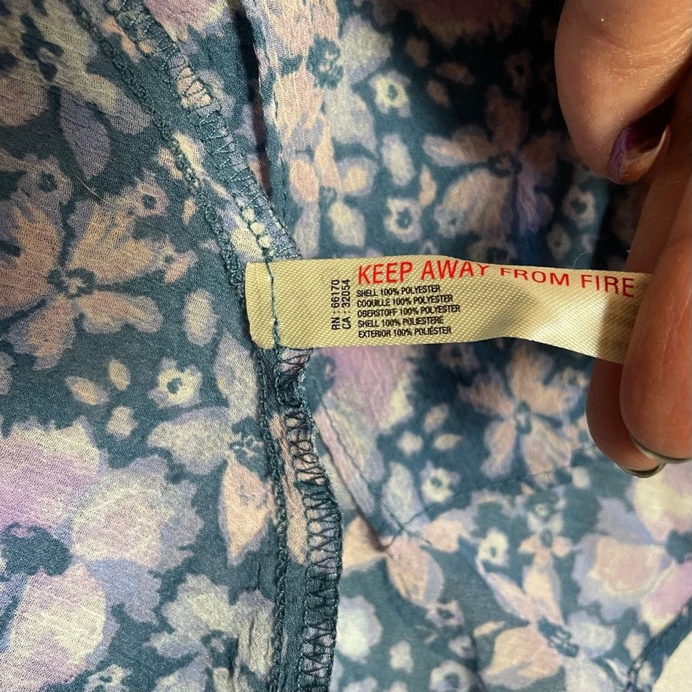 Free People New Free People Romance Me Blue Floral Half Slip Skirt Size Size 28" / US 6 / IT 42 - 7 Thumbnail