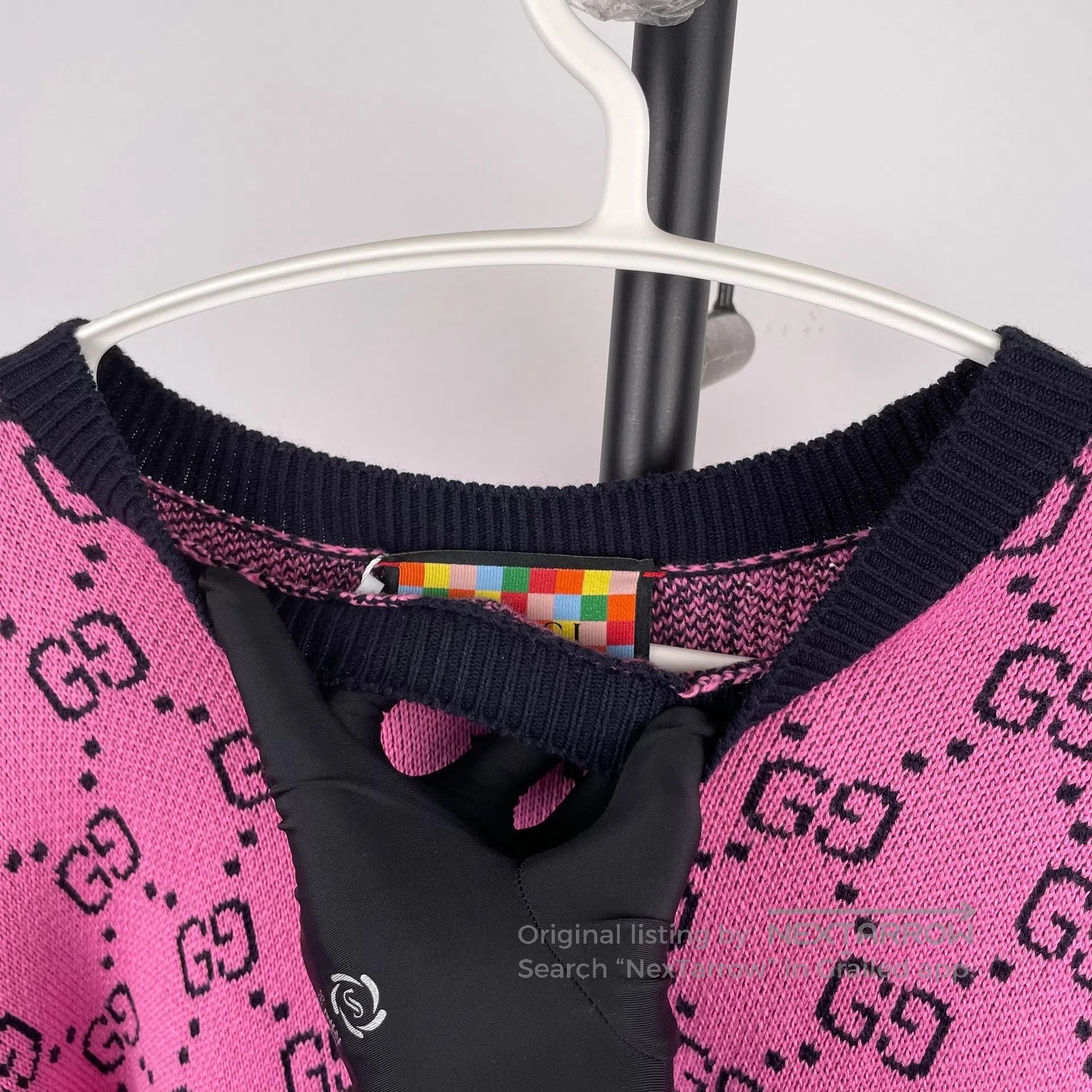 Gucci Guicci Double G full logo pink wool sweater| Size S / US 4 / IT 40 - 4 Thumbnail